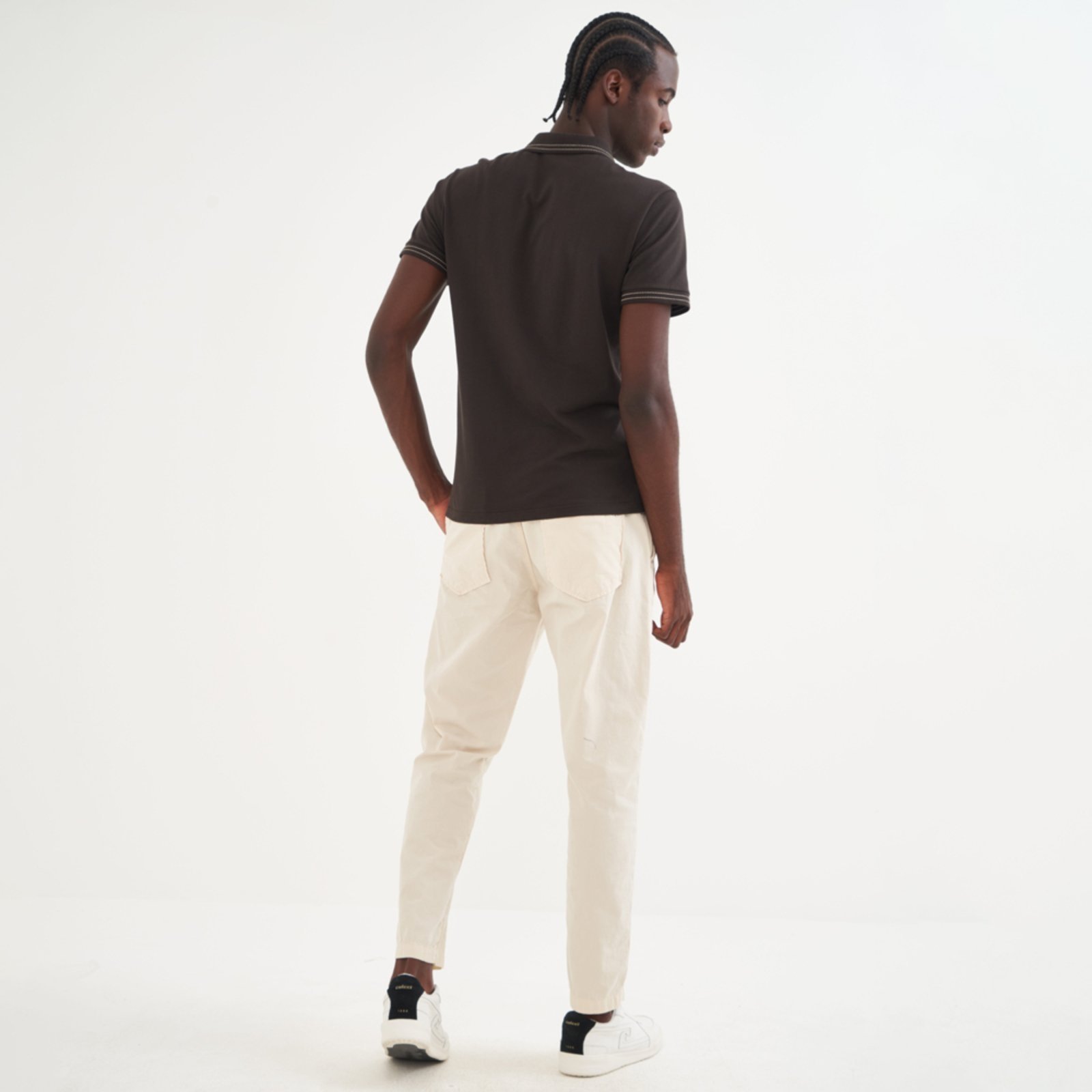 Vista 3 Camisa Polo Colcci Road Pr26 Coffe Masculino marrom Colcci marrom