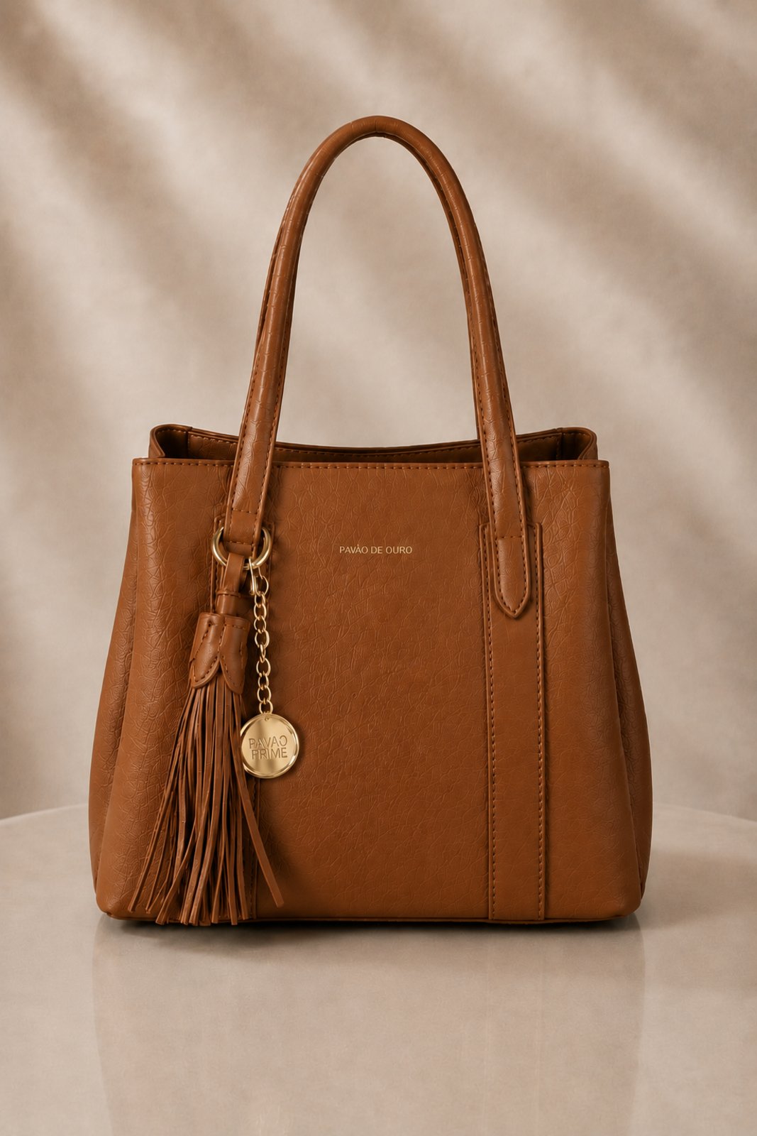 Bolsa Feminina D Bell Outlet Fashion Estruturada Caramelo