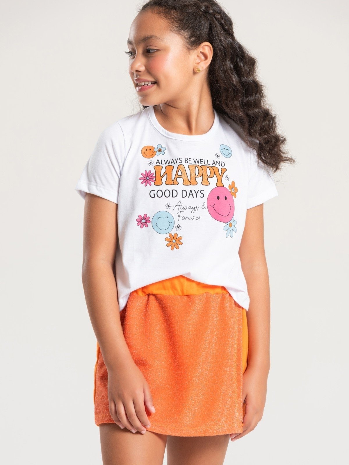 Infantil – Conjunto Platinum Brilho Da Felicidade Branco