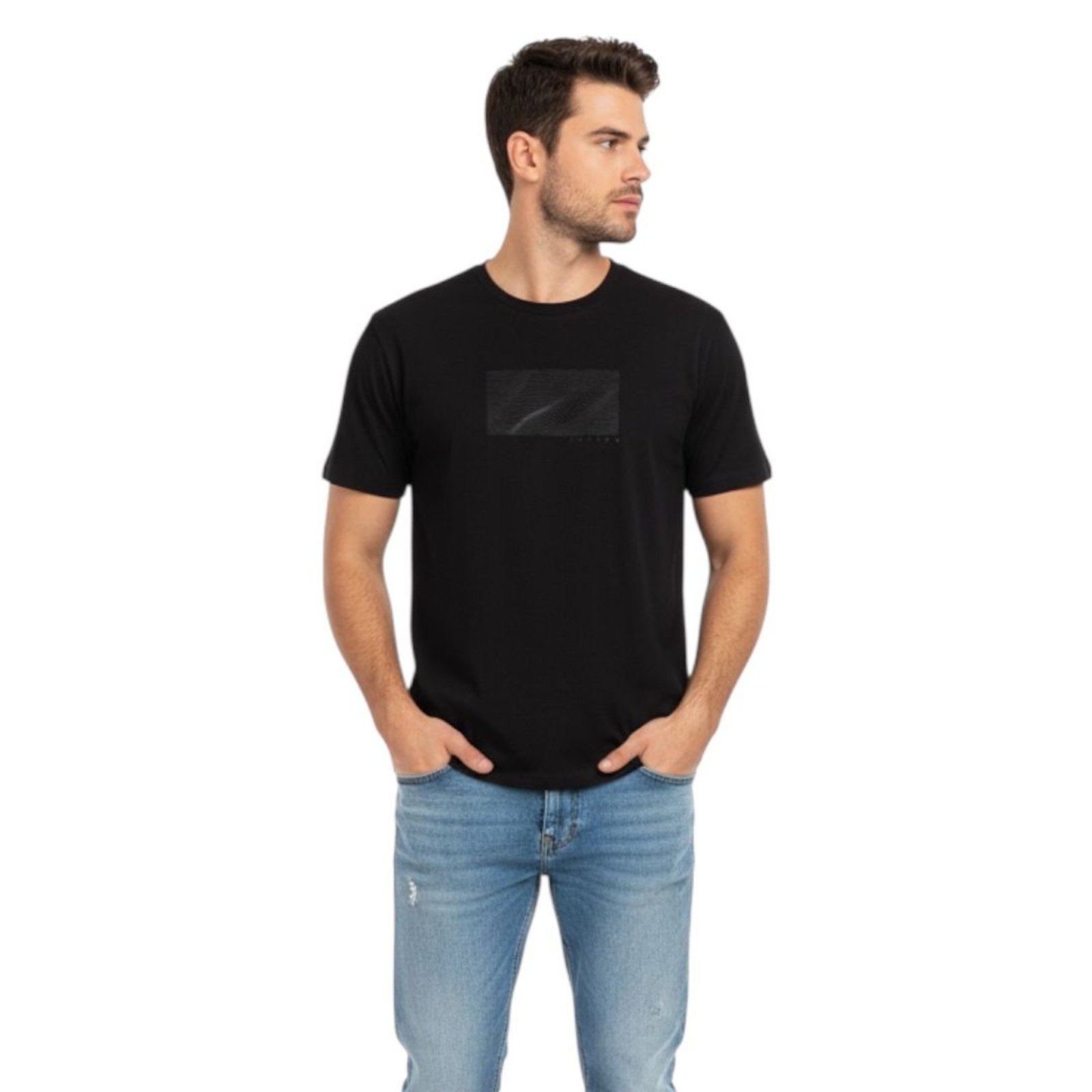 Camiseta Malha 1 Masculino Triton Preto
