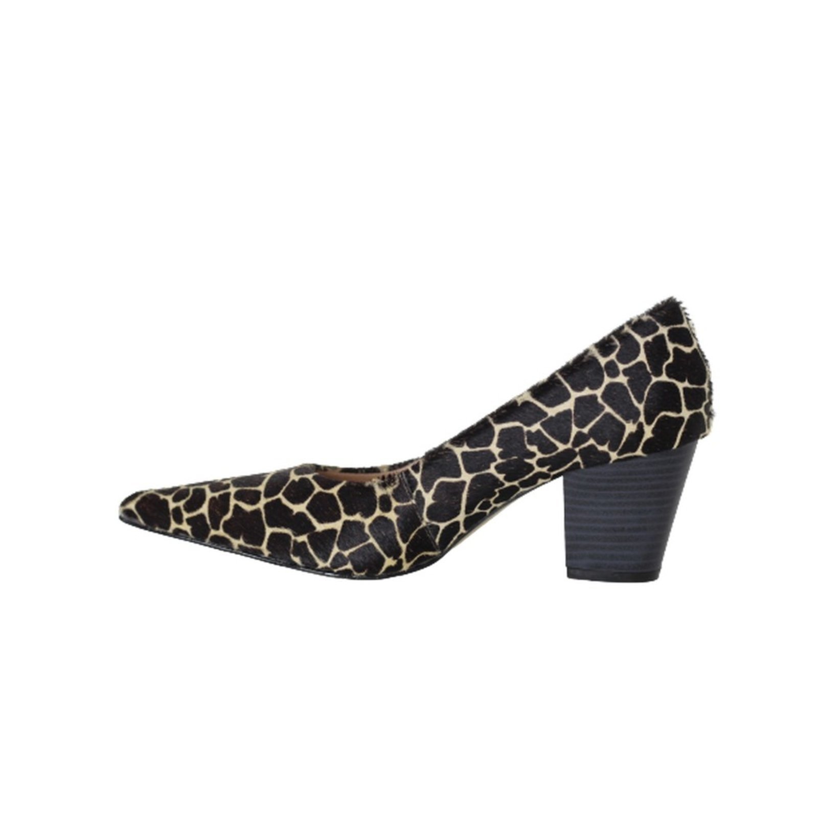 Vista 3 Scarpin Bico Fino em Couro Salto Grosso 6 cm Animal Print Spinelli estampado Spinelli estampado