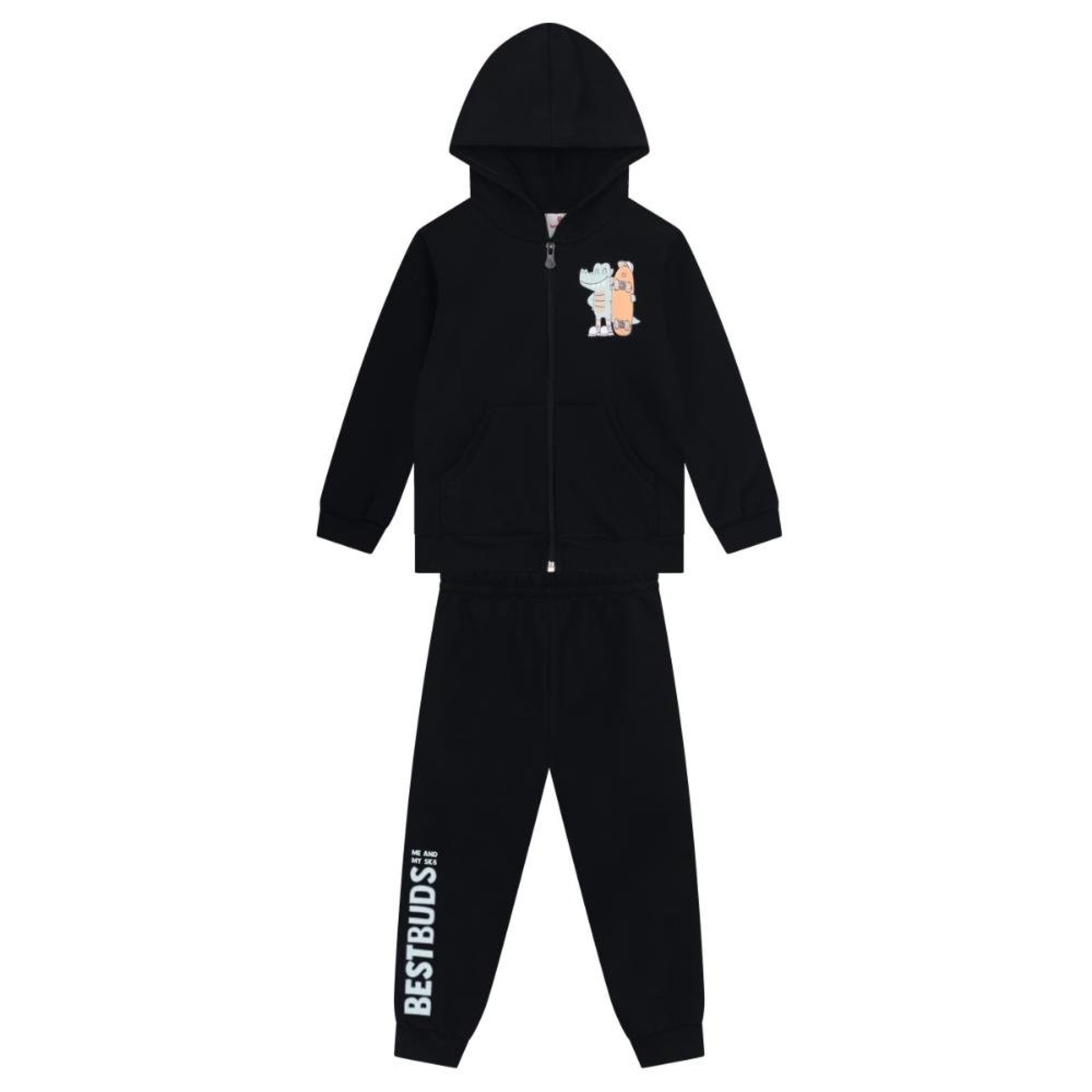Infantil - Conjunto menino em moletom de jacaré Brandili