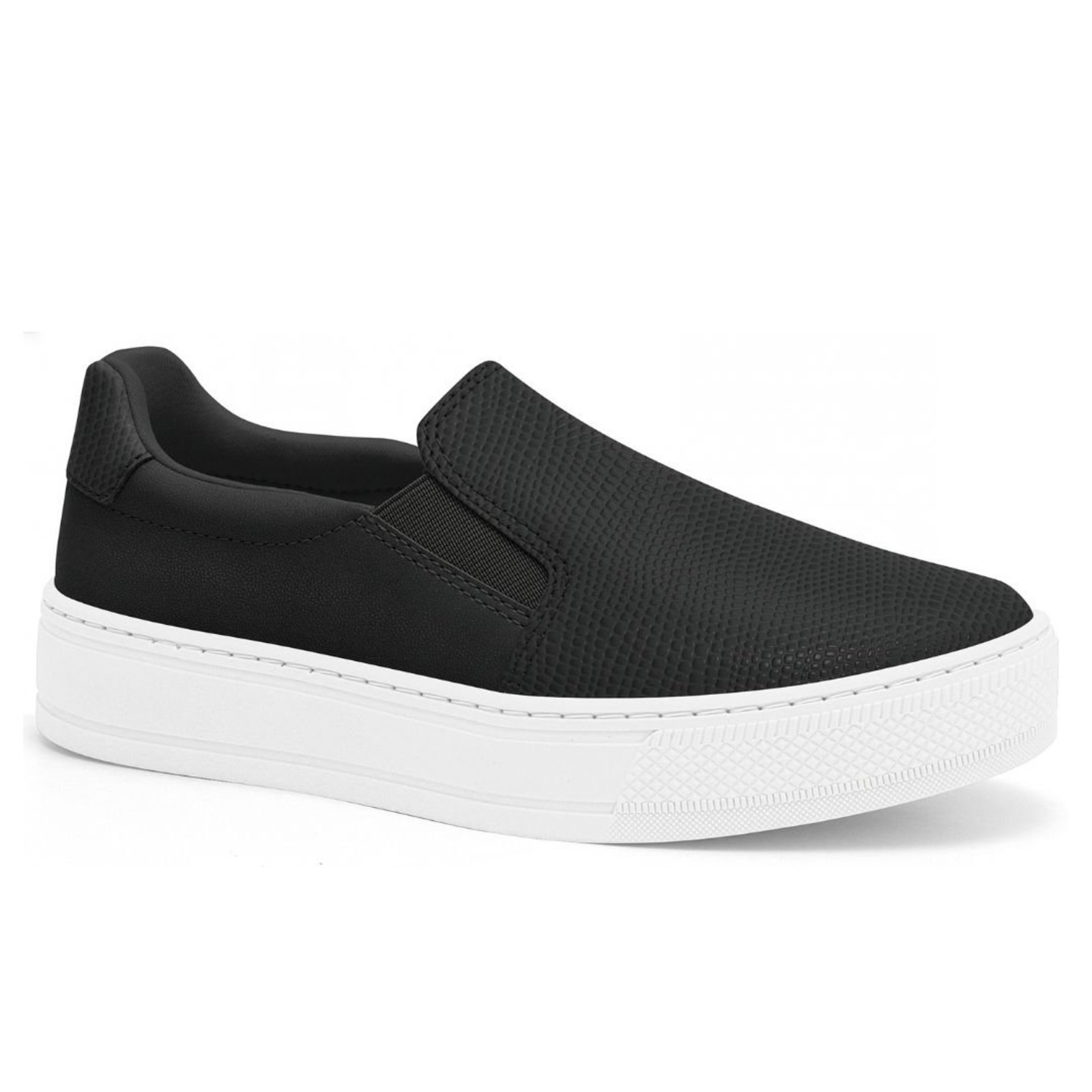 Tênis Feminino Slip On Casual Ramarim 2692201 - Preto