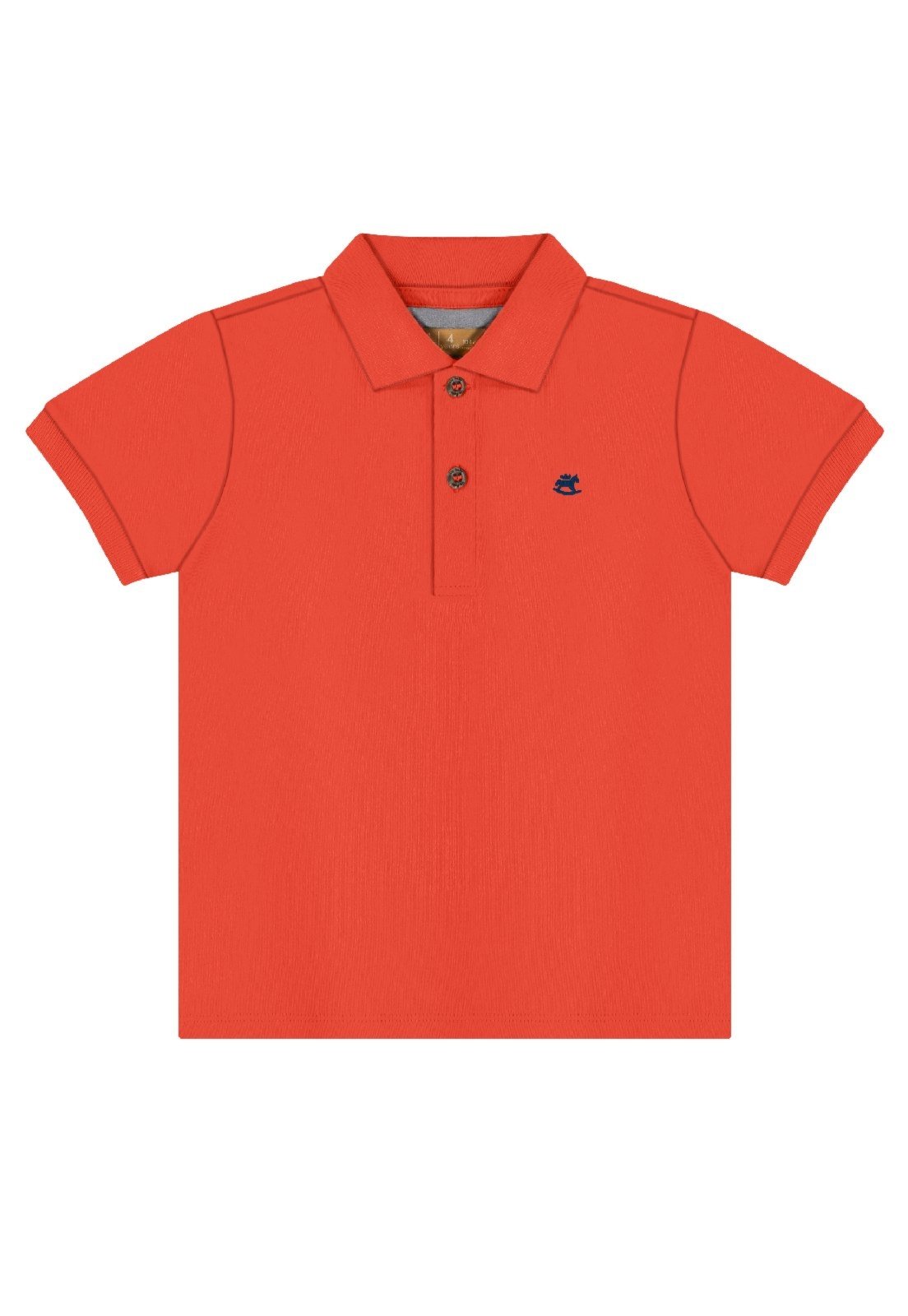 Vista 3 Infantil - Camisa Polo em Suedine para Menino Up Baby laranja Up Baby laranja