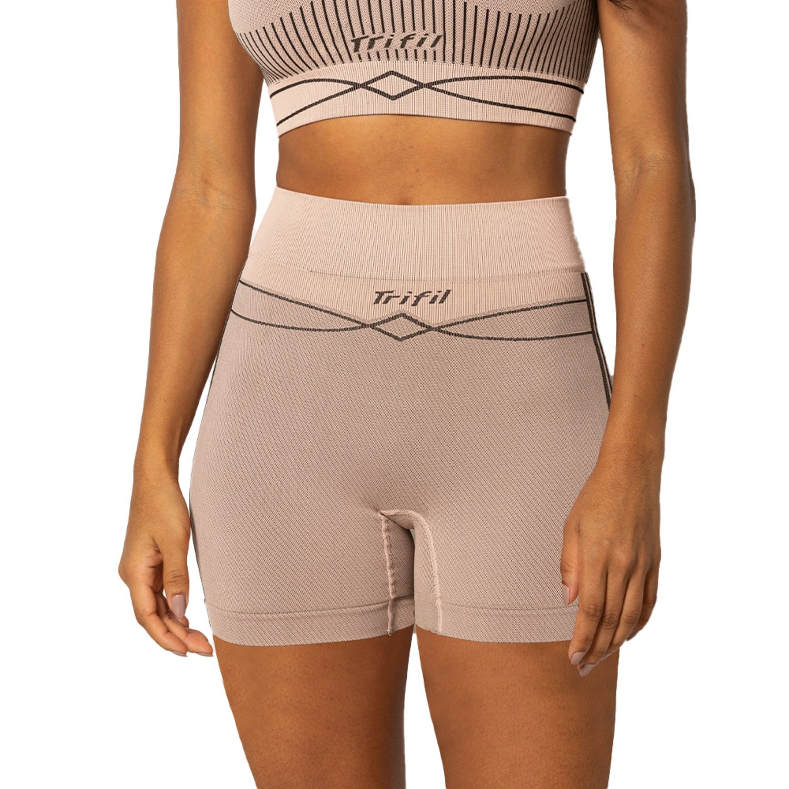 Shorts Sem Costura Fitness Academia Trifil Original Macadâmia