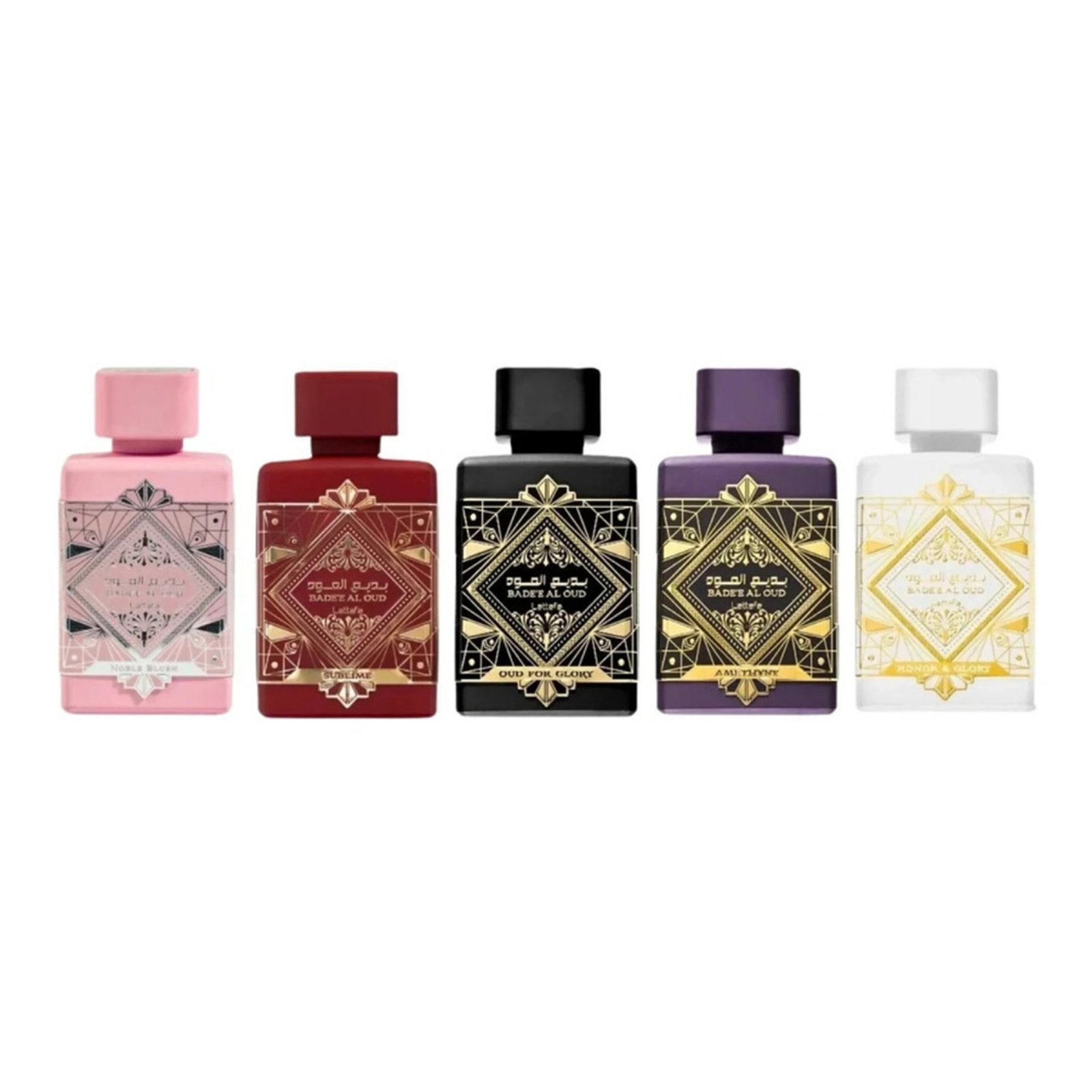 Perfume Árabe Unissex Badee Al Oud Collection Mini de Lattafa EDP 5x 5ml
