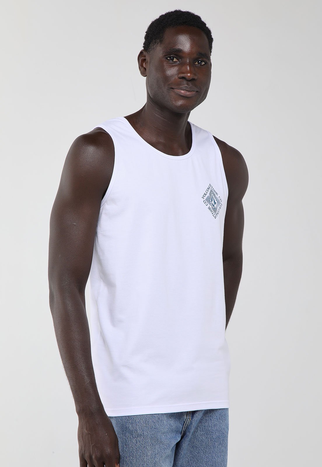 Regata Masculina Volcom Optical Branca
