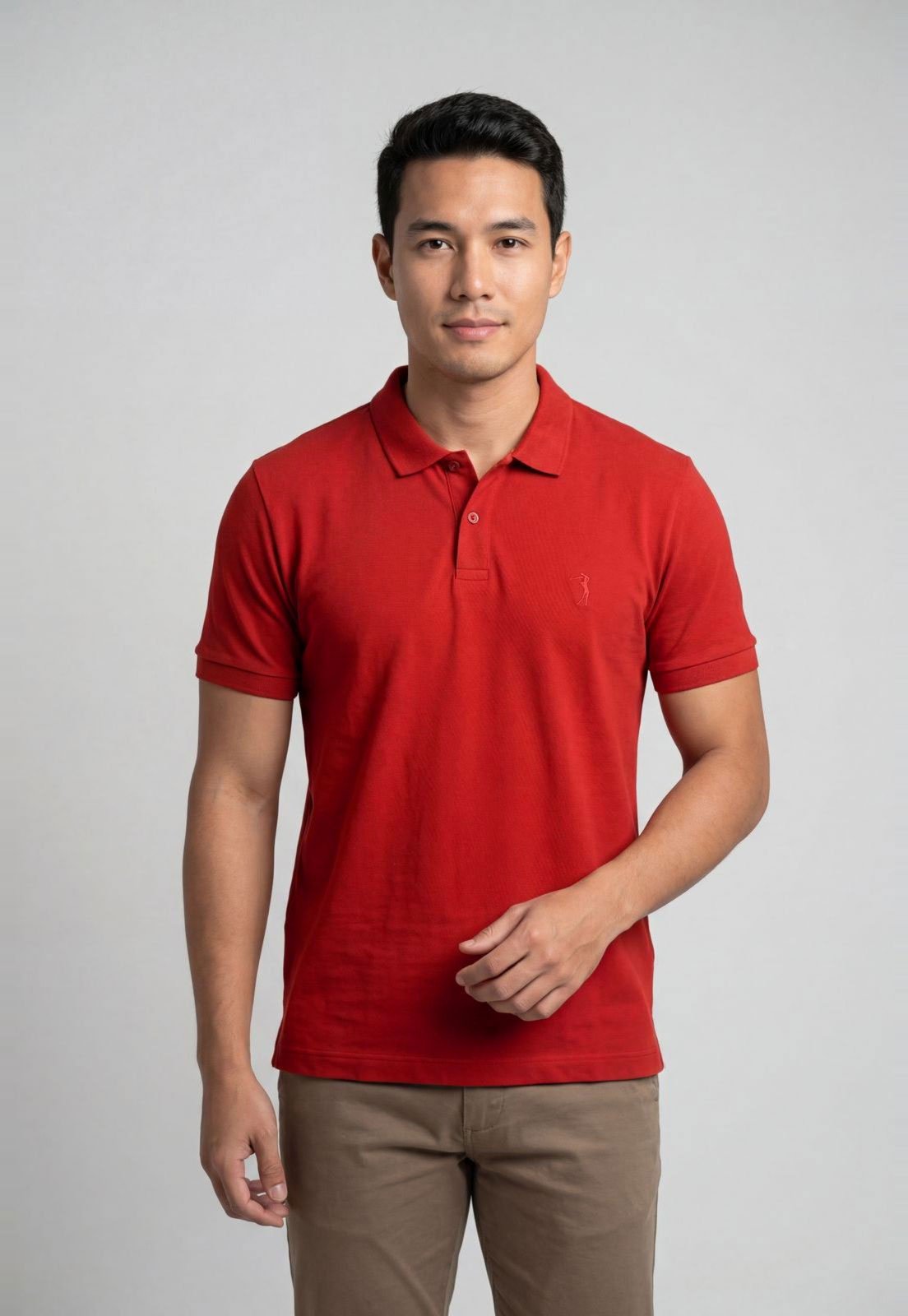 Polo Masculina Aleatory Clássica Vermelha