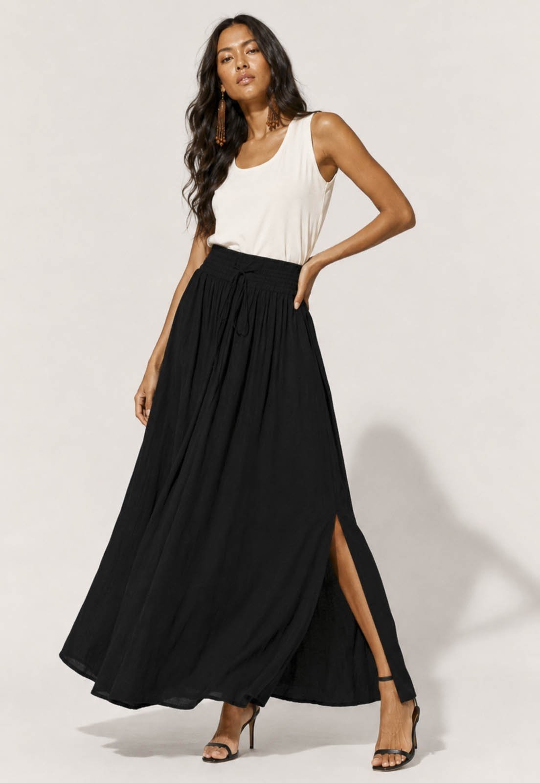 Saia Amazonia Vital Longa Viscose Preta