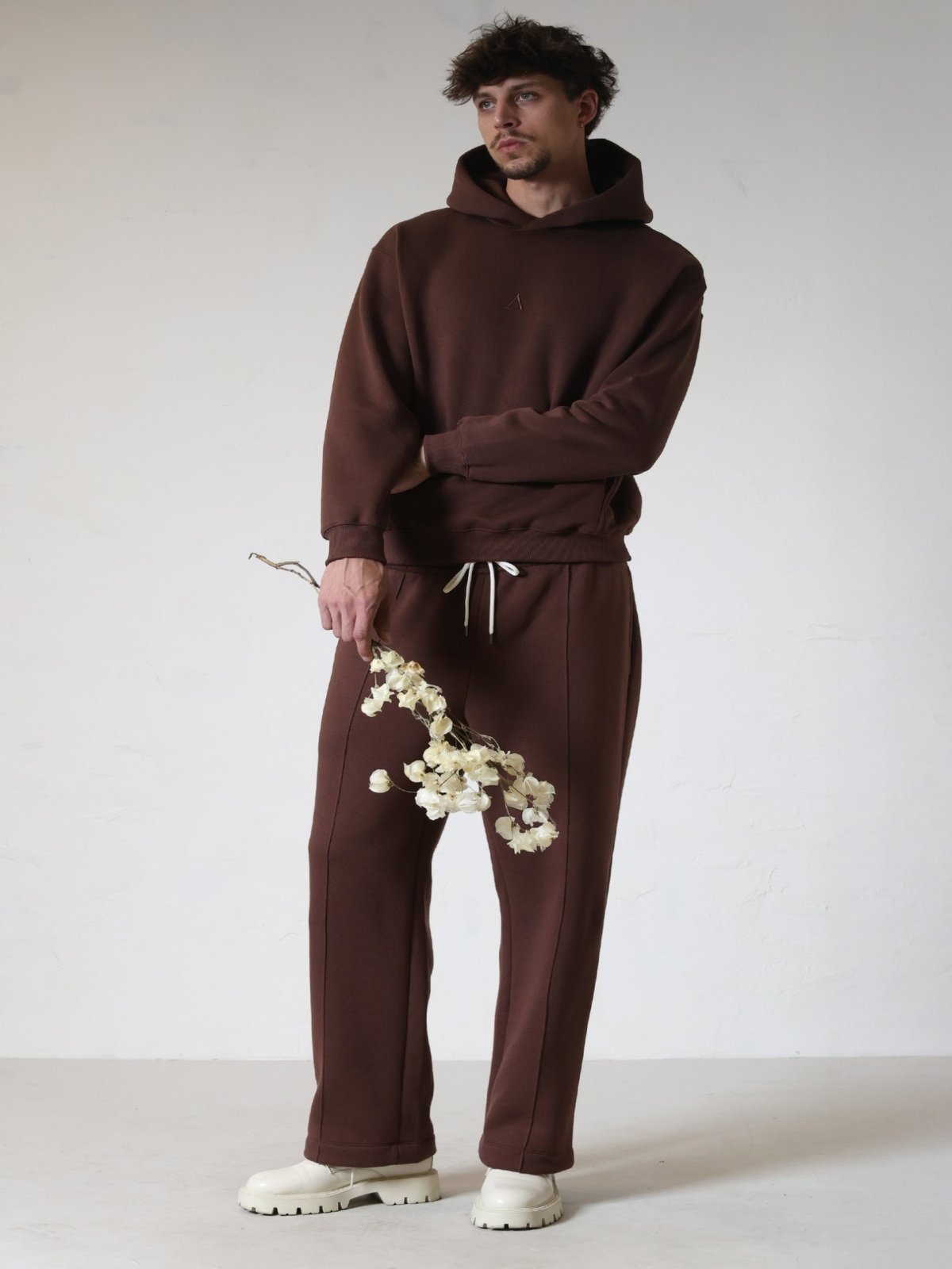 MOLETOM OVERSIZED CANVAS ESSENTIAL - MARROM