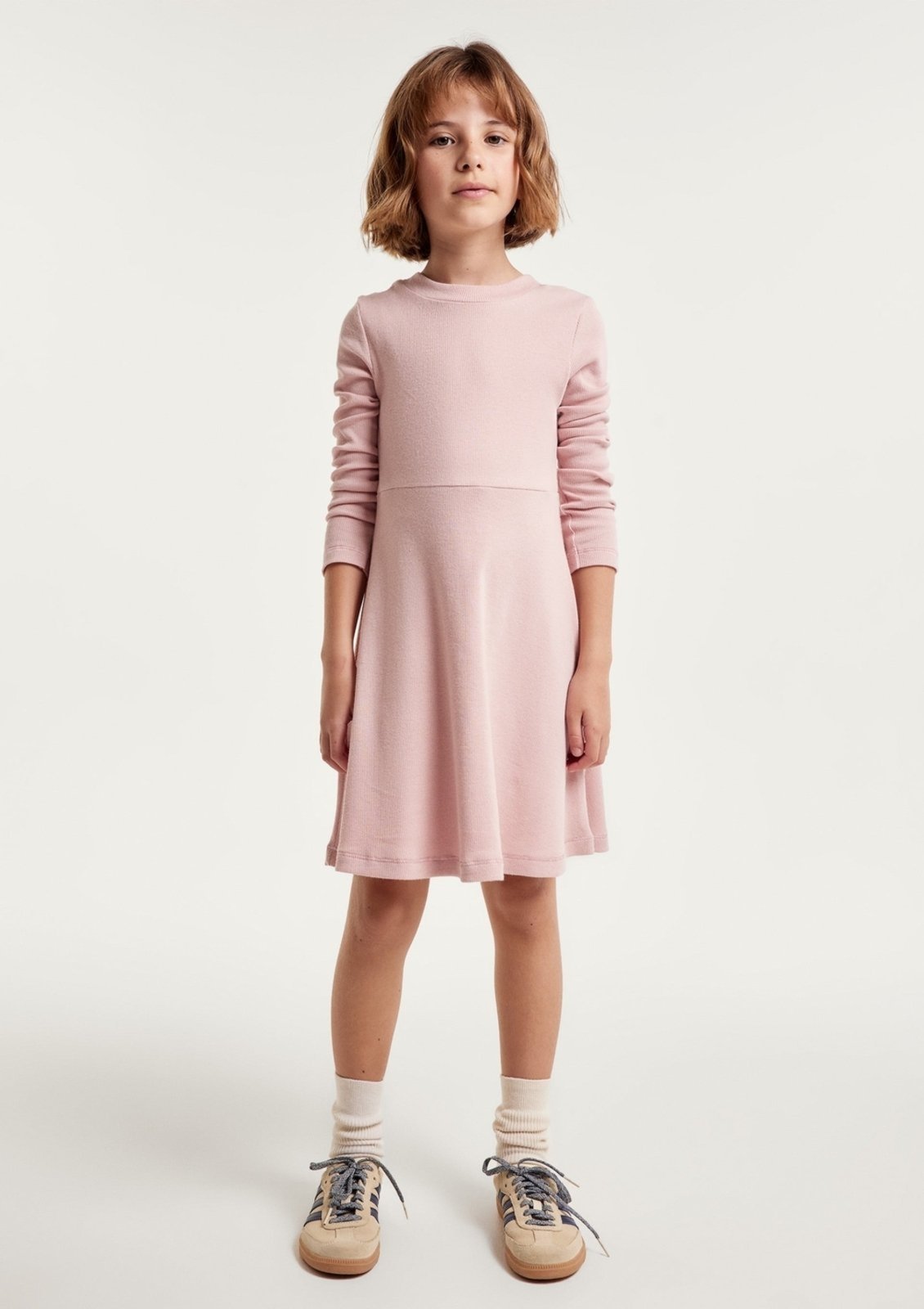 Infantil - Vestido Evasê Em Ribana Canelada Hering