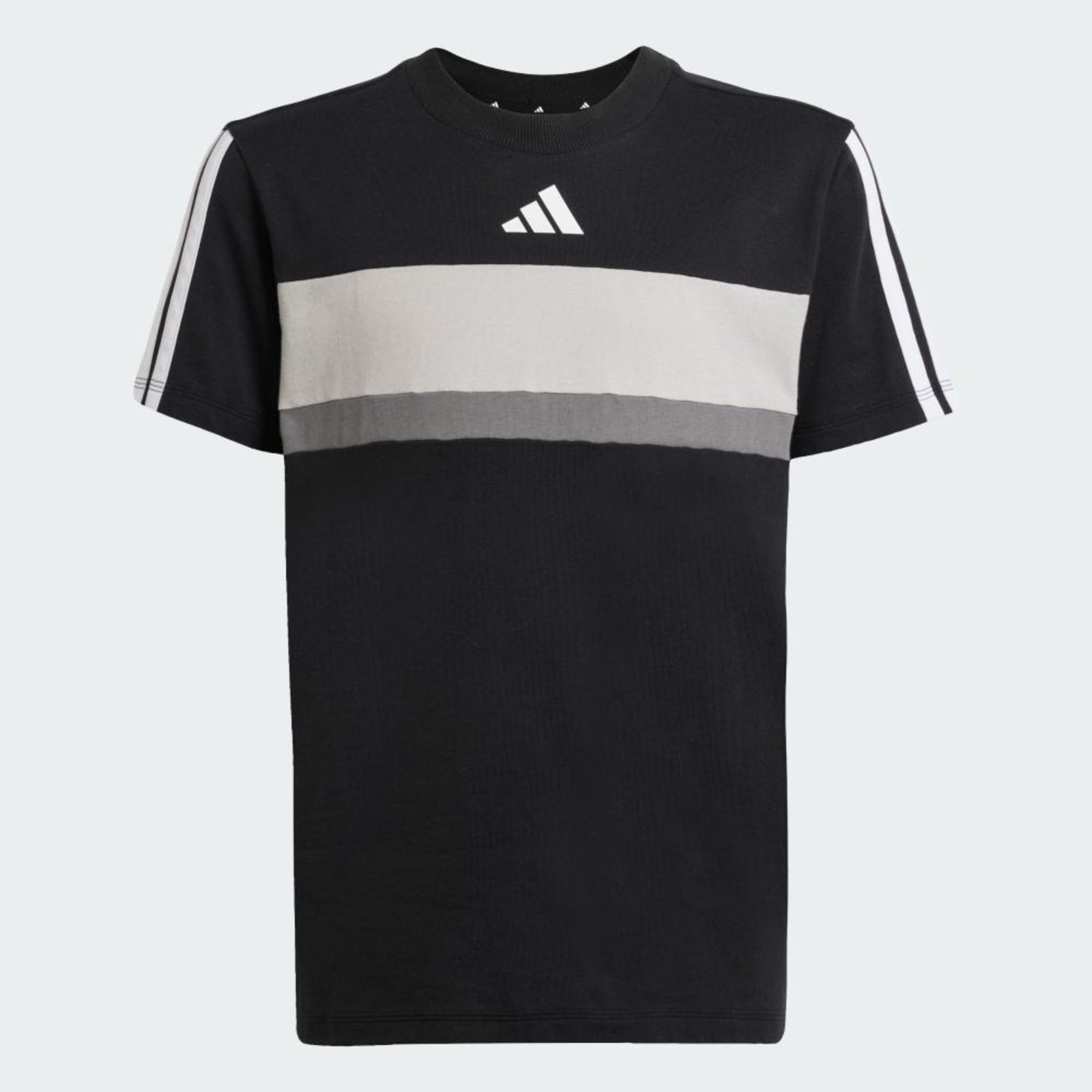 Vista 3 Camiseta Seasonal Essentials Tiberio Três Listras adidas Sportswear preto adidas Sportswear preto