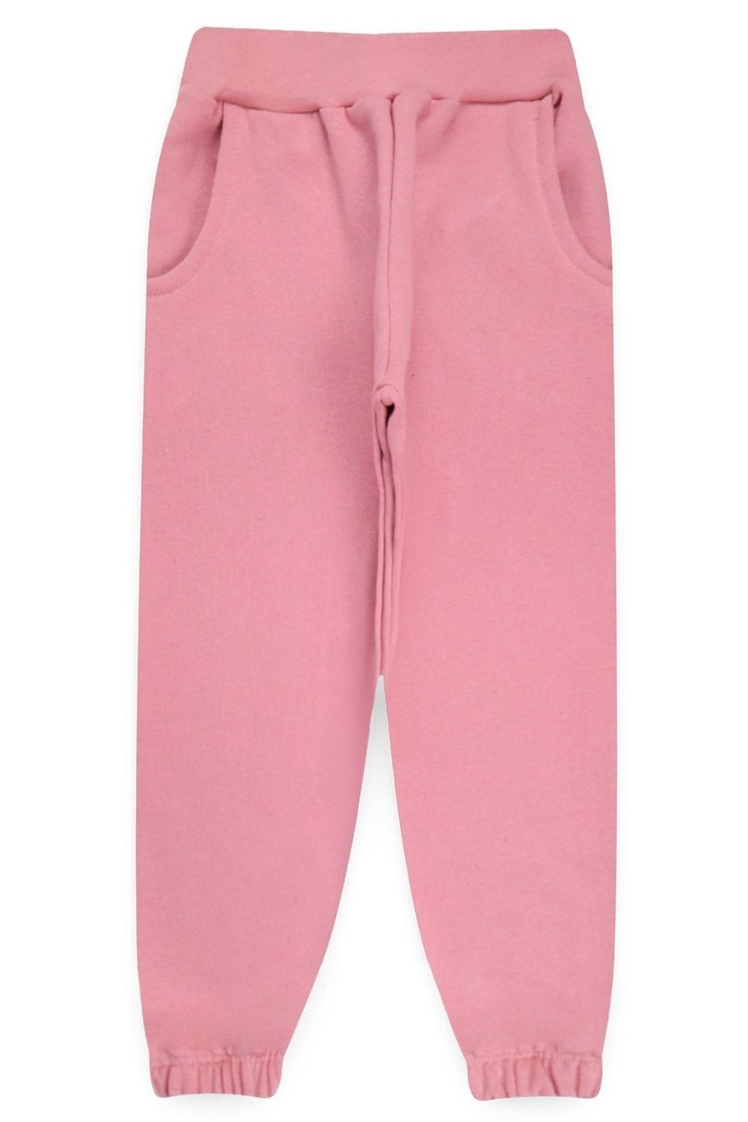 Infantil - Calça Moletom Menina Básica c/ Bolso e Elástico