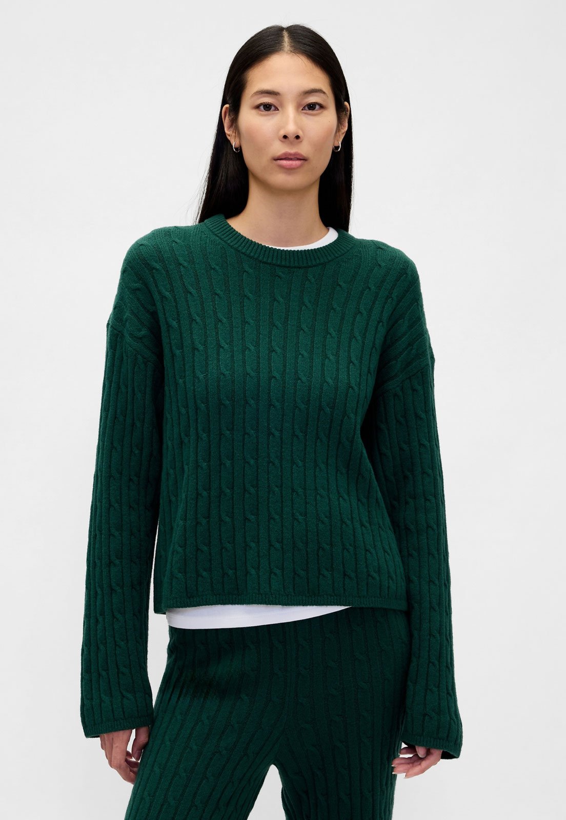Suéter Feminino GAP Tricot Gola Redonda Verde