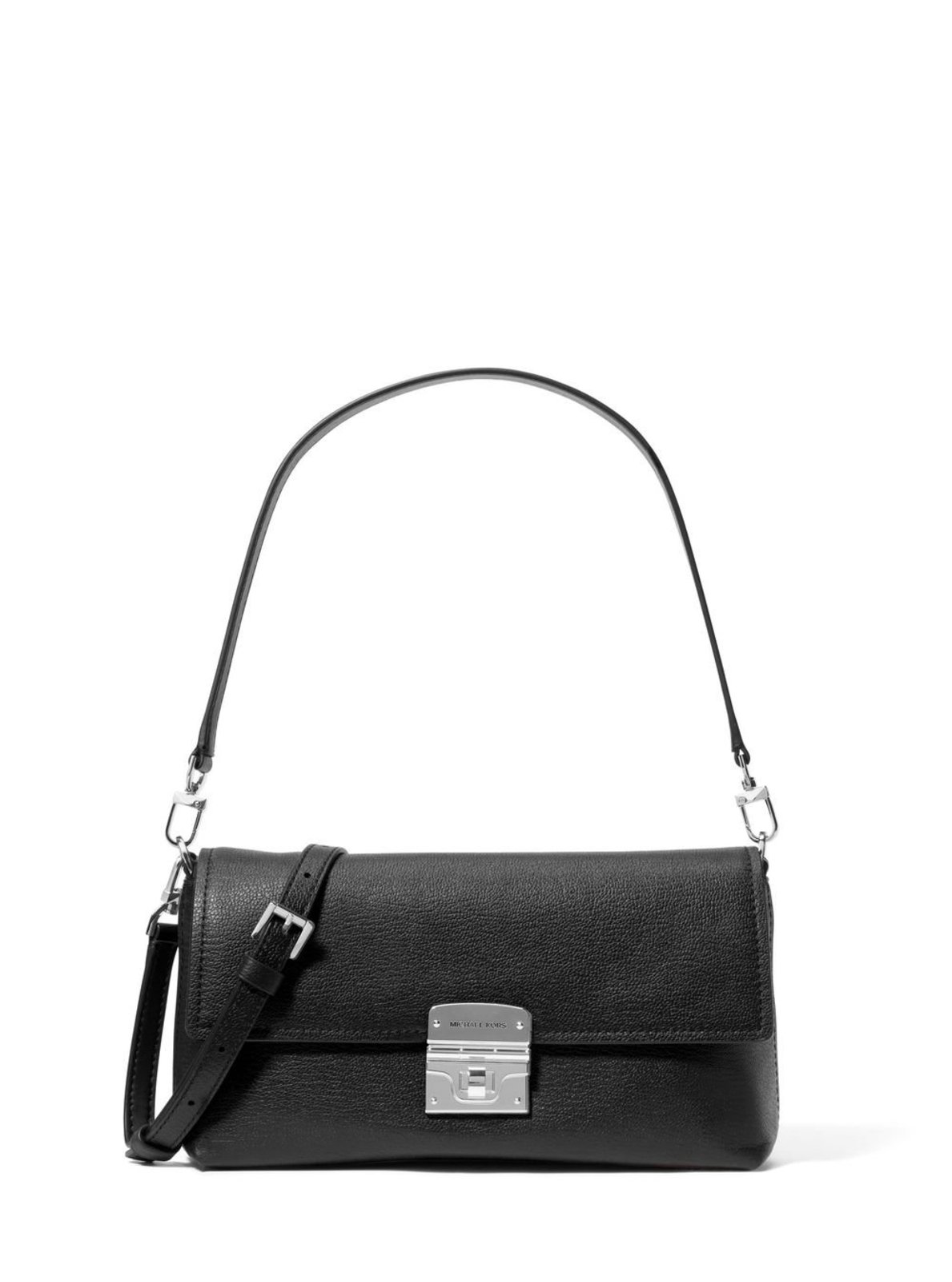 Vista 2 Bolsa Transversal Addie Média Em Couro 32S5S9XC8T001 Michael Kors preto Michael Kors preto