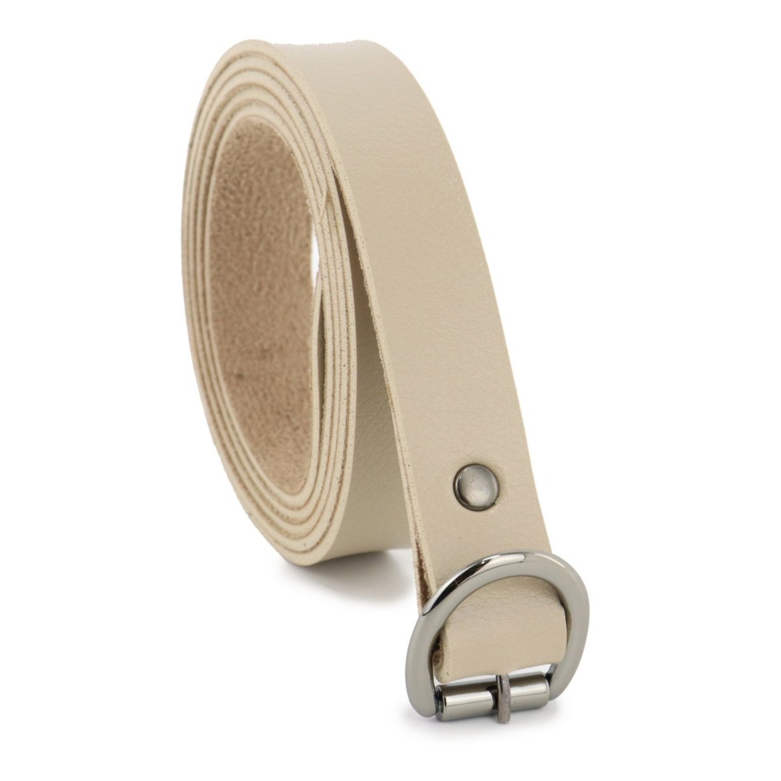 Vista 3 Cinto Feminino Sintético Delicado Liso Fino caramelo caramelo
