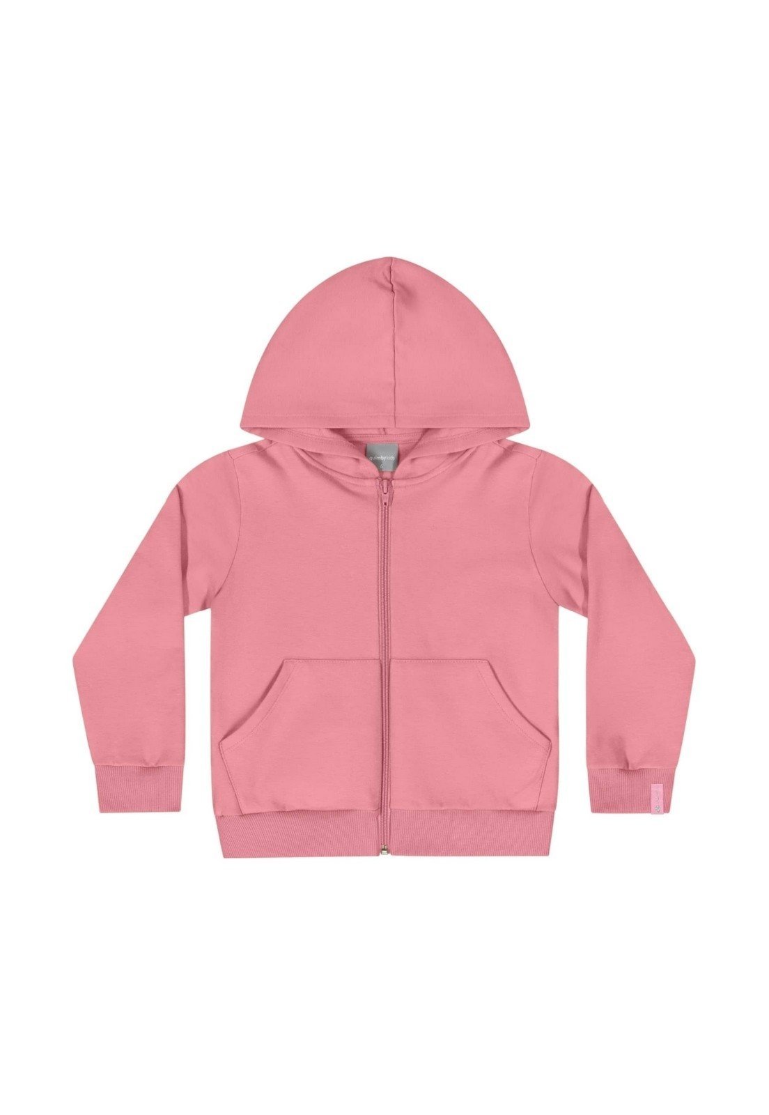 Infantil – Jaqueta Básica em Molecotton para Menina Quimby Rosa