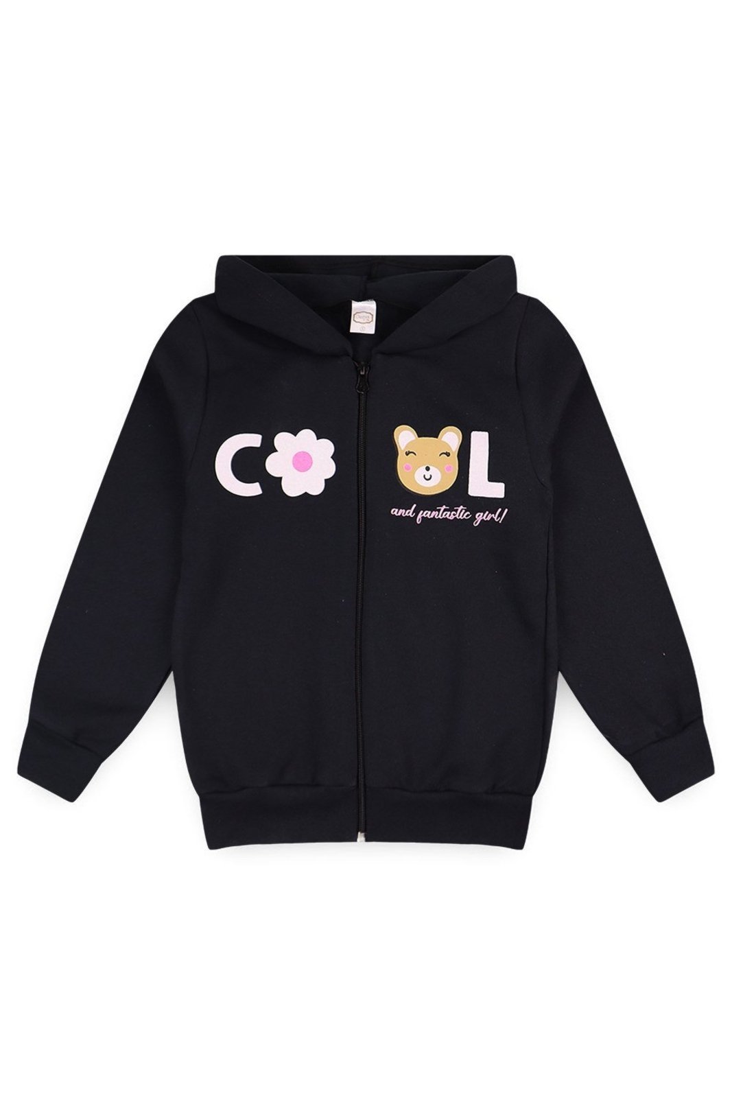 Infantil - Jaqueta Moletom Menina c/ Capuz e Zíper Cool Girl