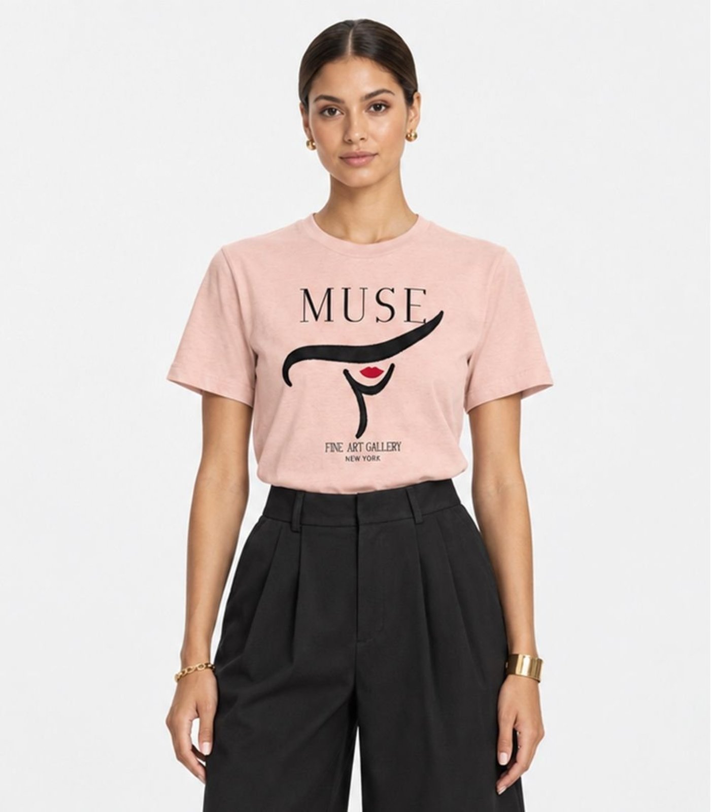 T- Shirt Feminina Manga Curta Endless Rosa