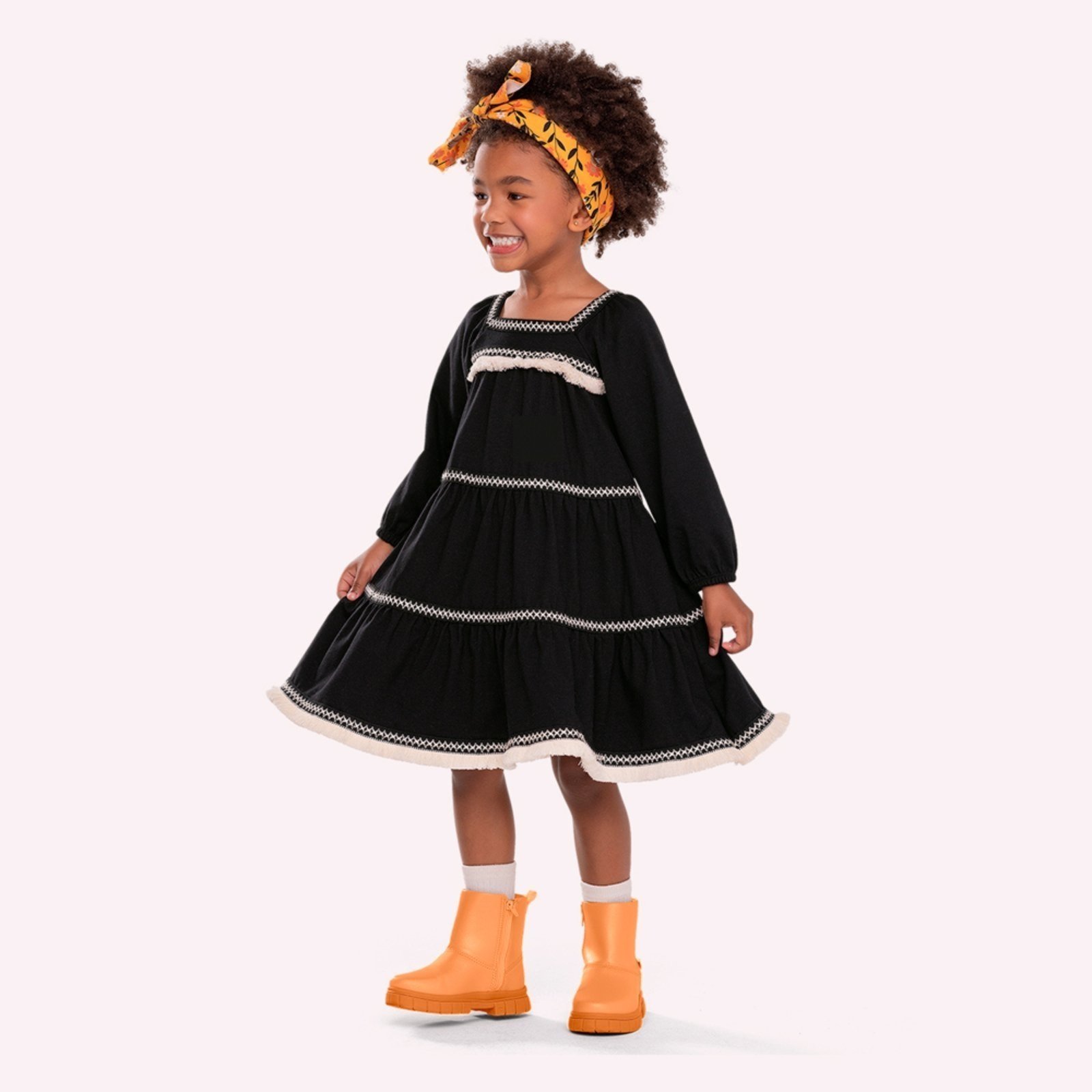 Infantil - Vestido Menina com Aviamentos Nanai