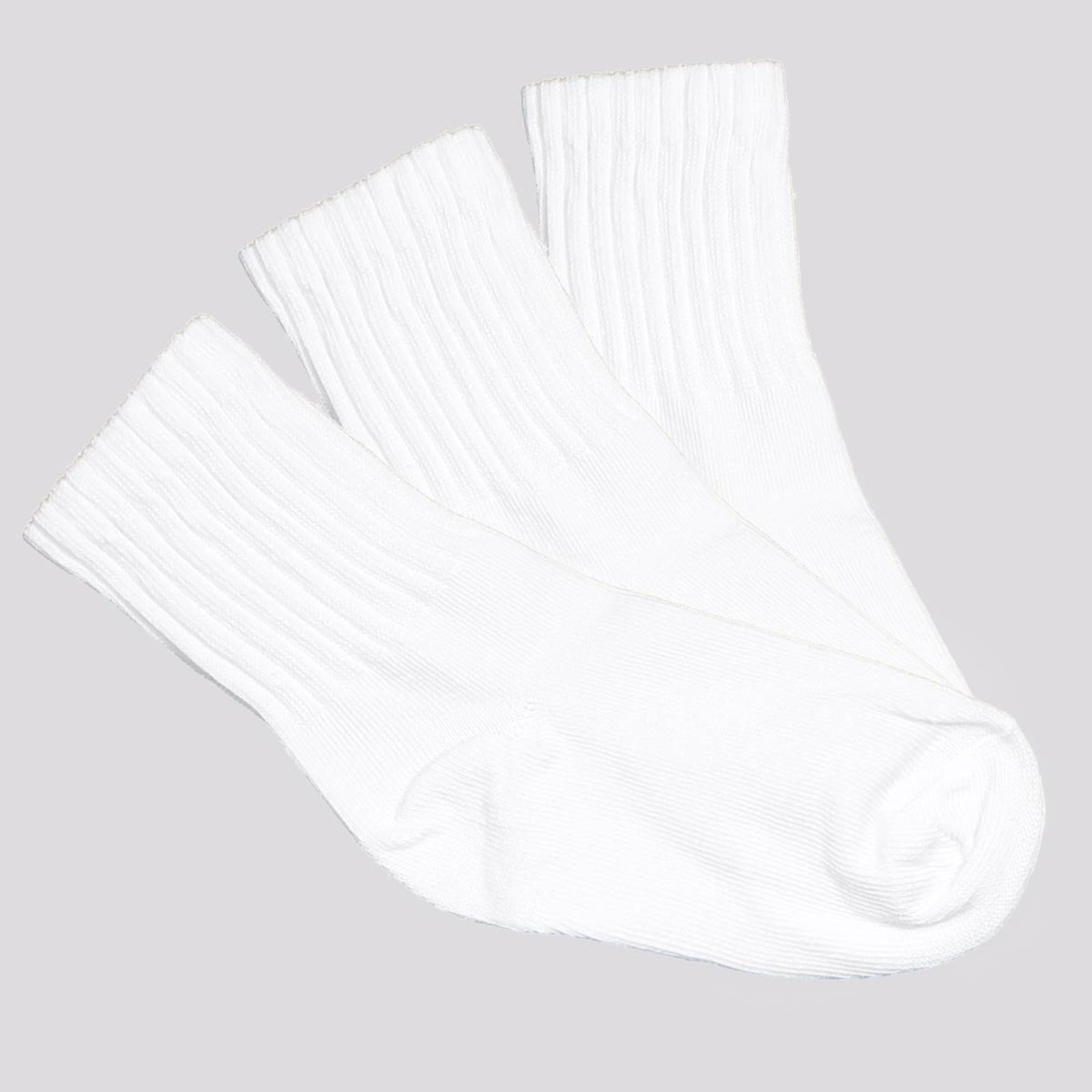 Vista 2 Kit Meia Selene 3 Pares Cano Longo Branca branco SELENE branco