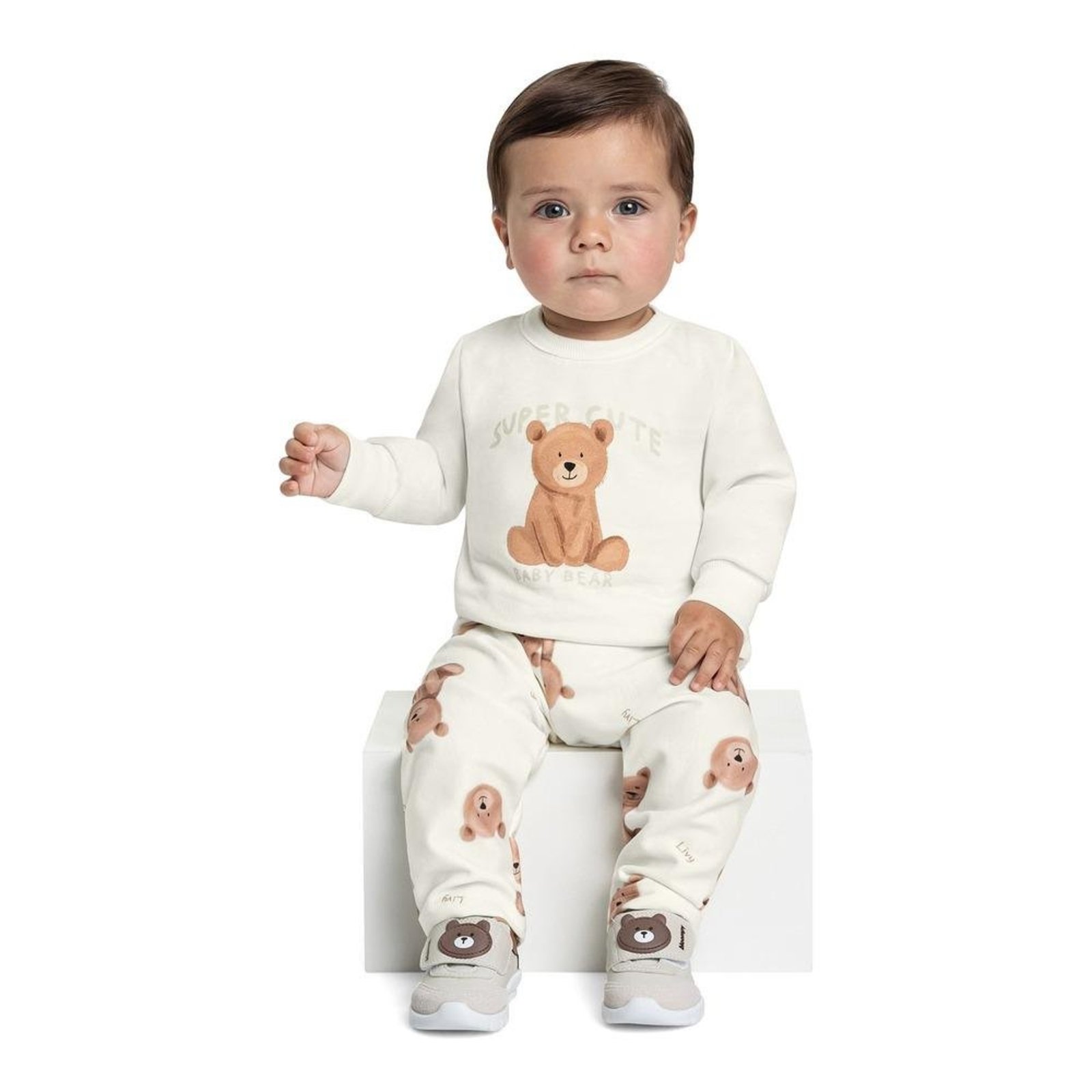 Infantil - Conjunto Menina Off Calça Livy M Amarelo