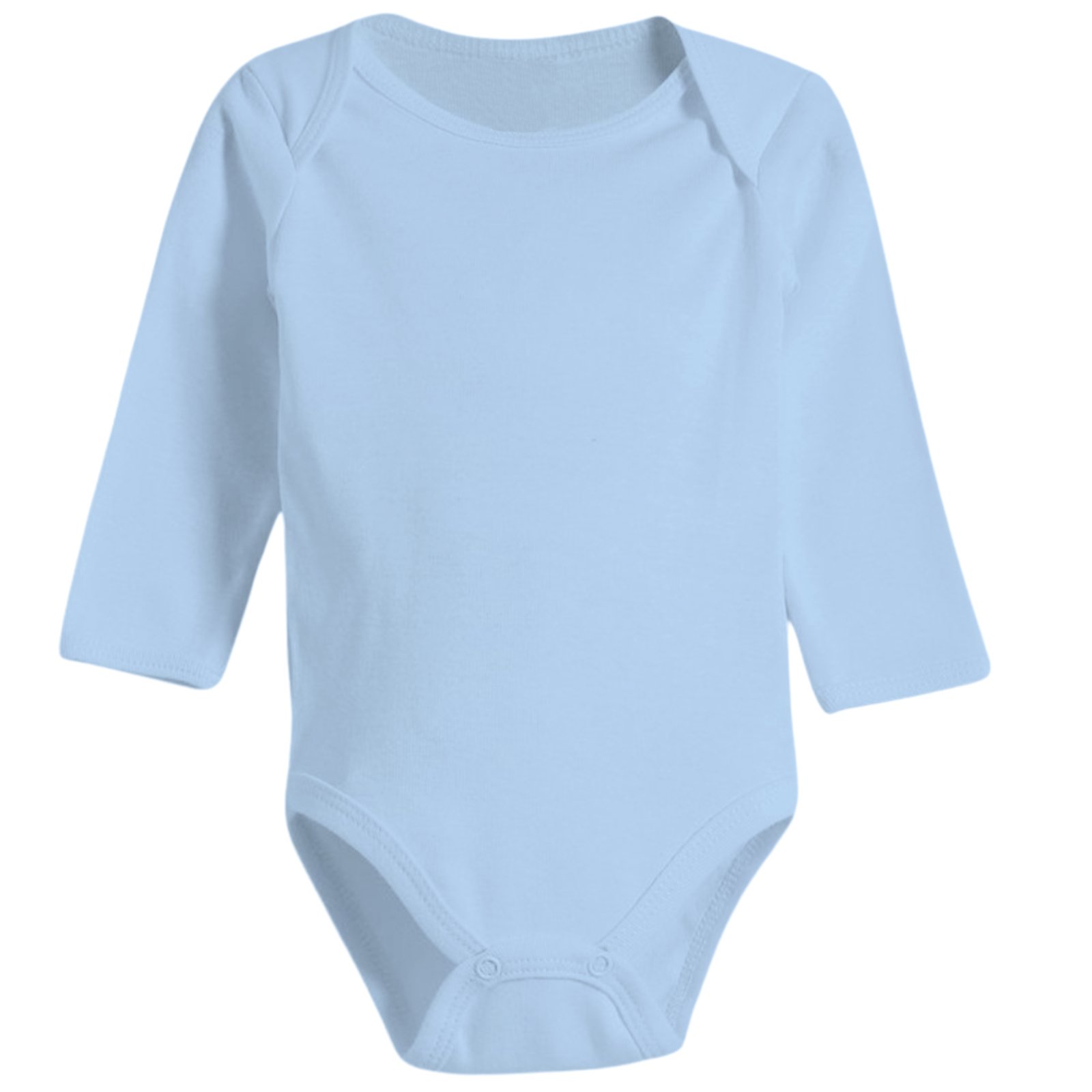 Infantil – Body Manga Longa Roupas De Varias Cores 100% Algodão Azul