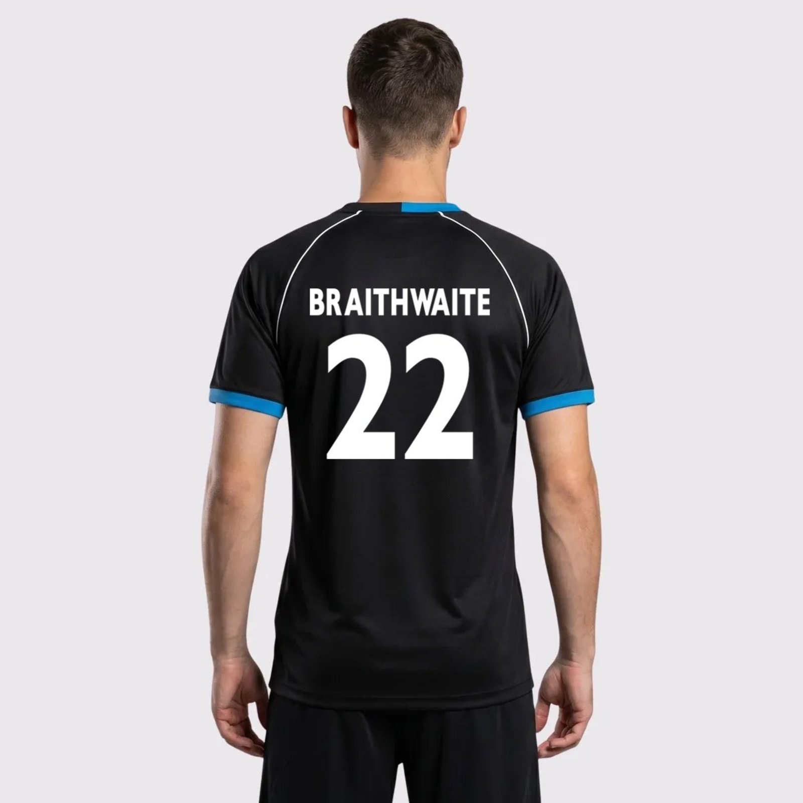 Camisa Grêmio Patter Preta E Azul 22 Braithwaite