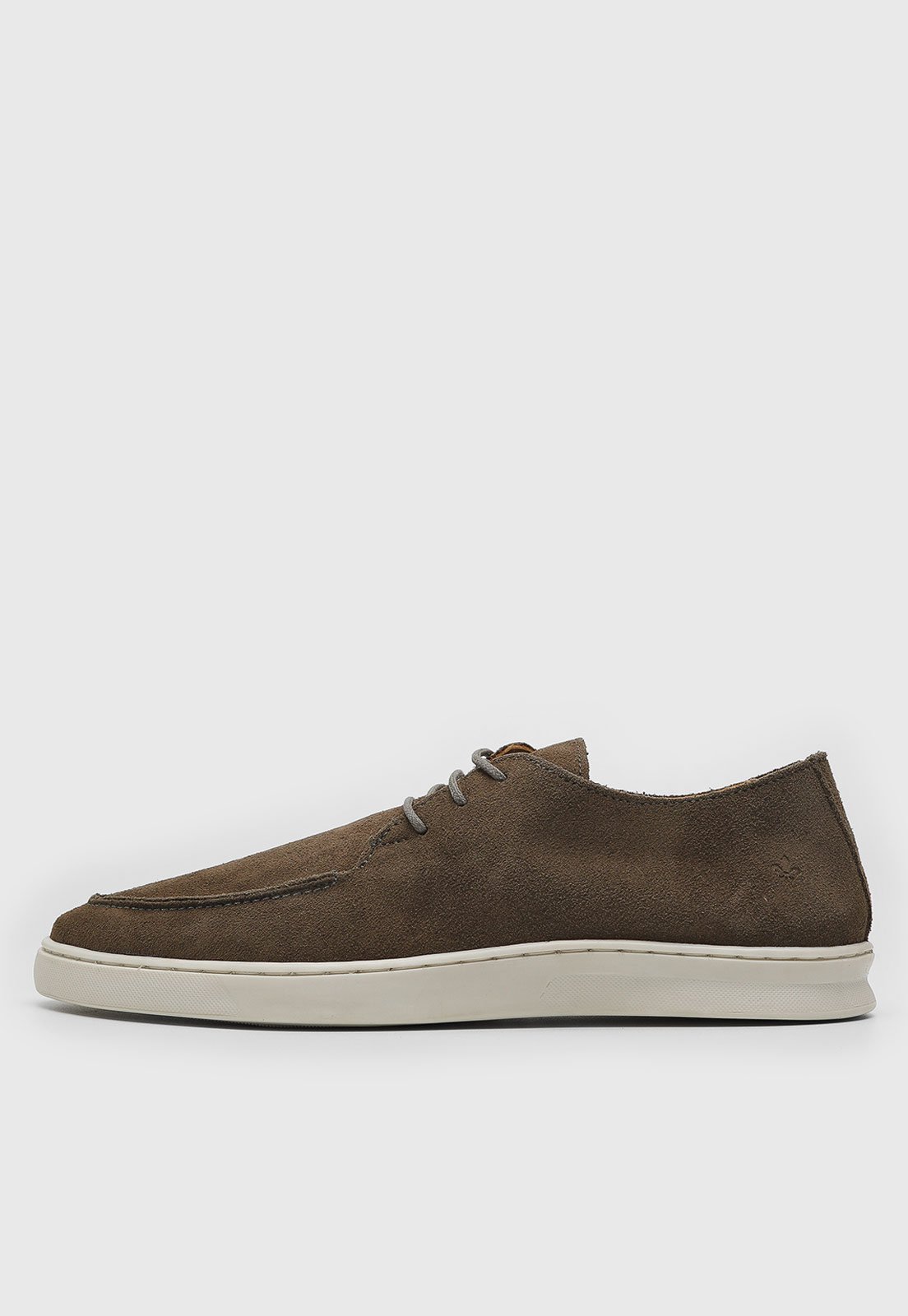 Tênis de Couro Masculino Dudalina Camurça Marrom
