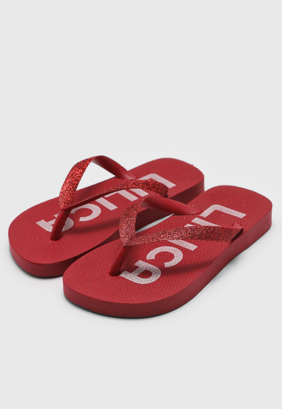 Vista 3 Infantil - Chinelo Lilica Ripilica Glitter vermelho Lilica Ripilica vermelho