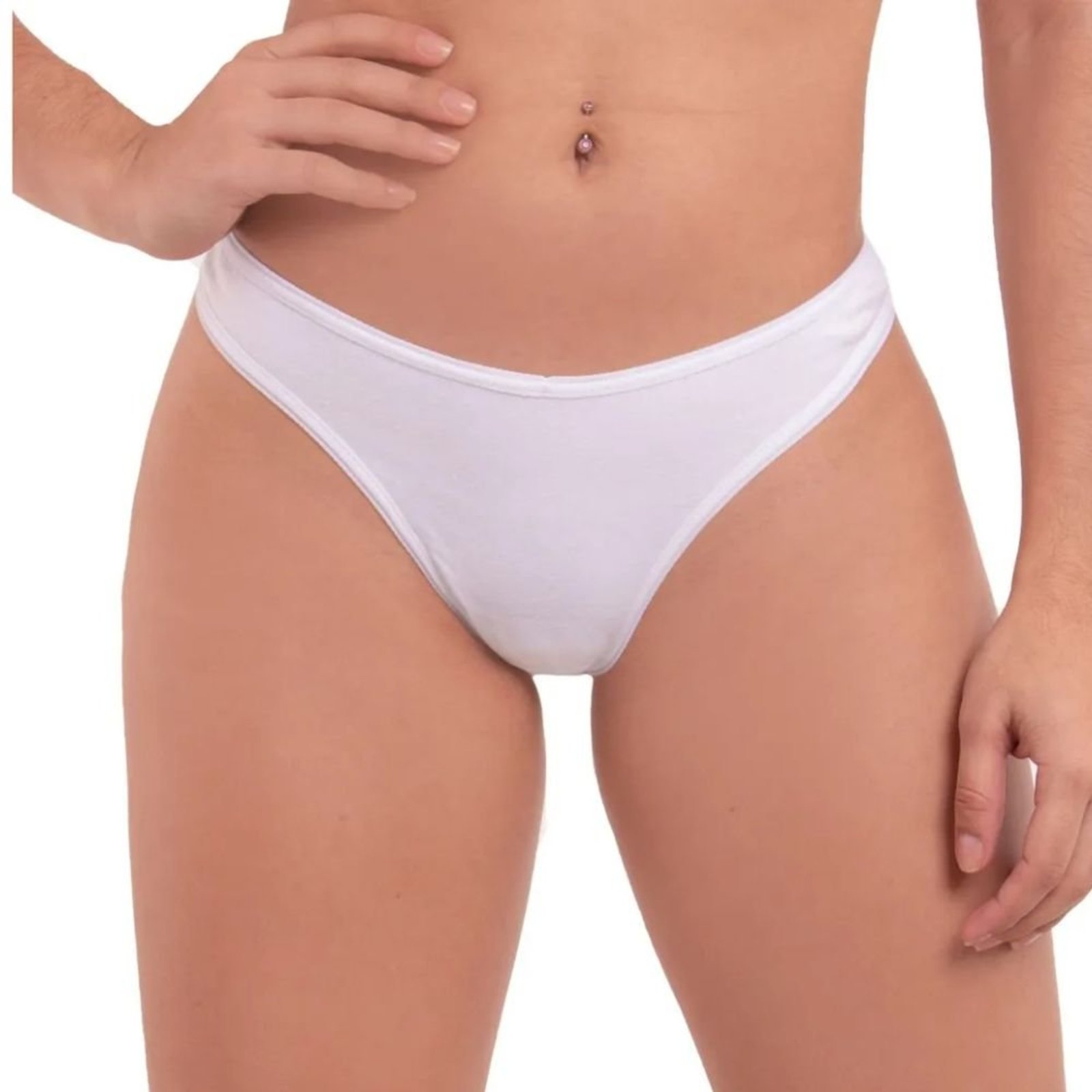 Calcinha Diva Donna Fio Dental Duplo em Algodão 5220 C/3