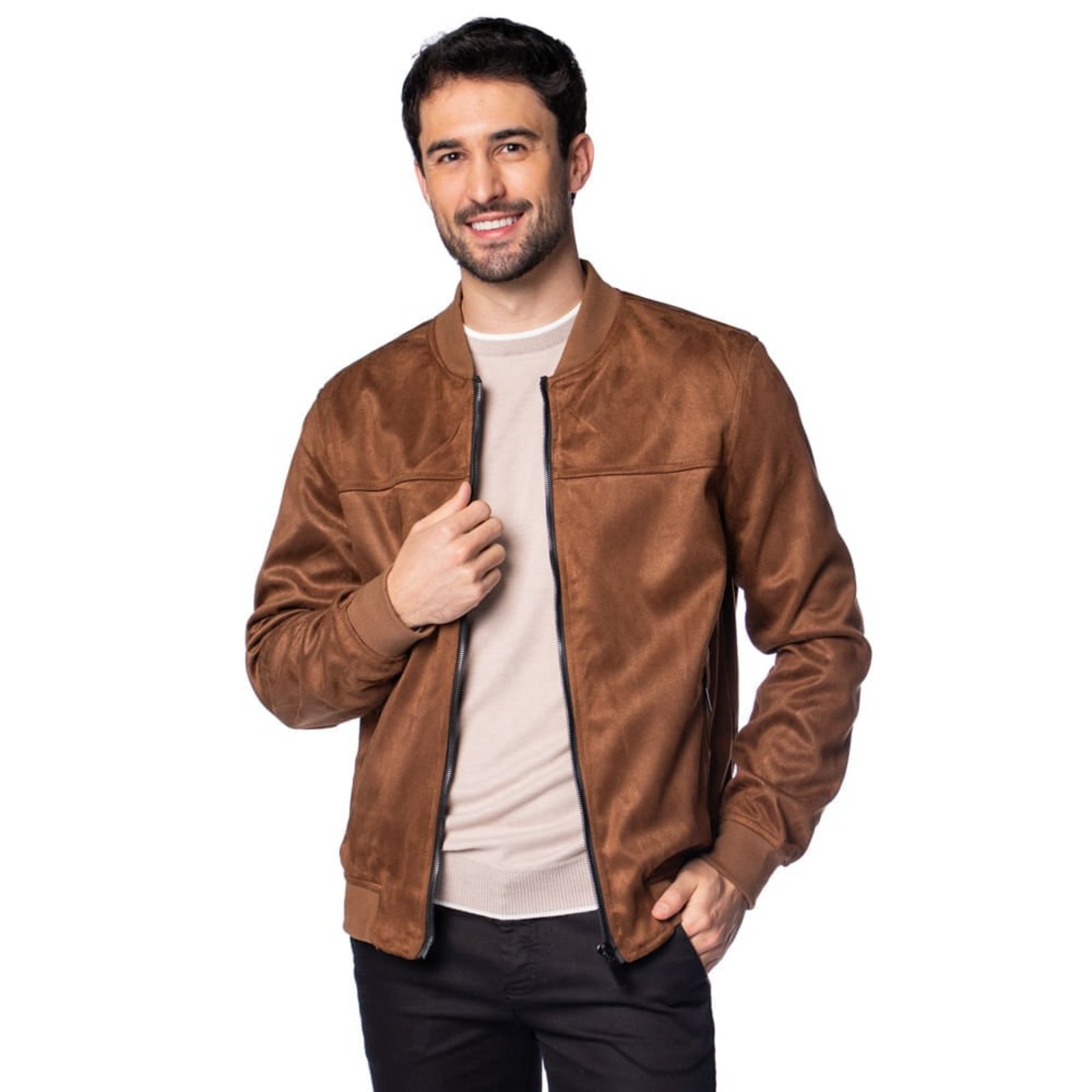 Casaco Masculino Balboa Veludo Caramelo
