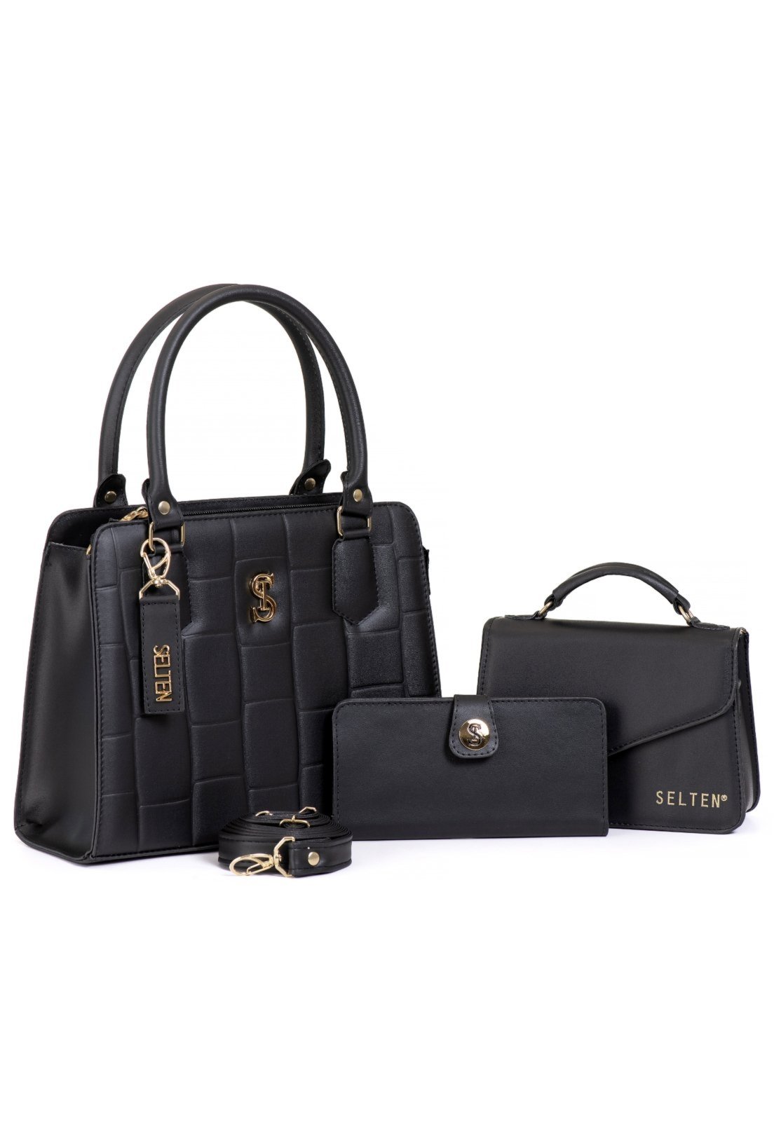 Kit Bolsas média e Pequena Versátil e Carteira