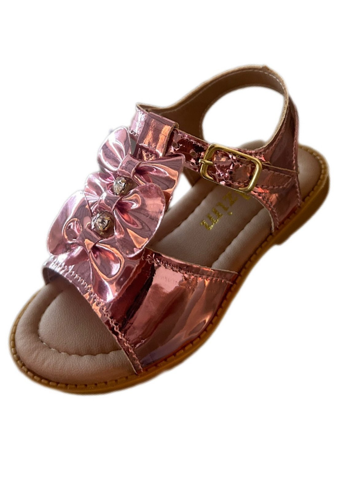 Infantil – Sandália menina infanil Solzim tres laços Rosa