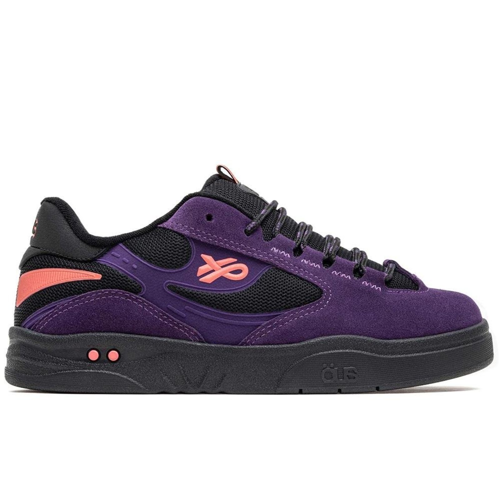 Tenis OUS Fluente GTX Masculino Roxo PRT Laranja Essencial