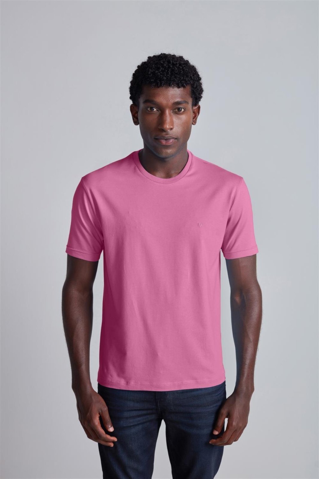 HIGHSTIL Camiseta Manga Curta Comfort Malha Básica - Rosa