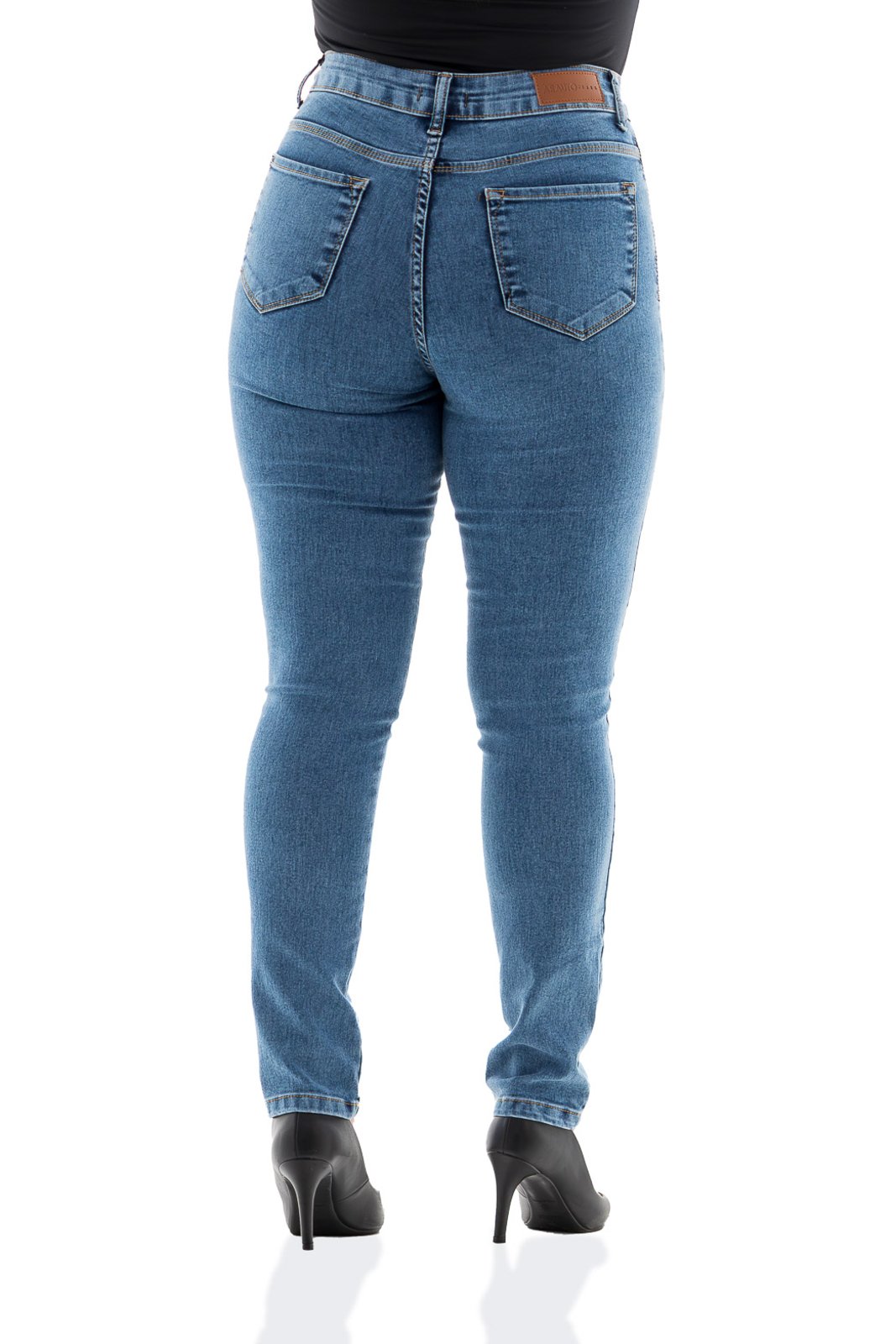 Vista 3 Calça Feminina Arauto Hot Cropped azul/jeans azul/jeans