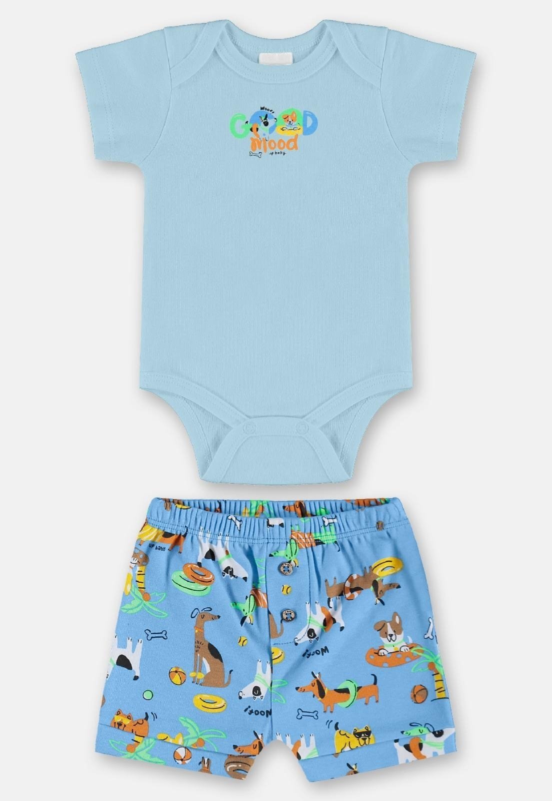 Infantil - Conjunto Suedine para Menino Up Baby Azul