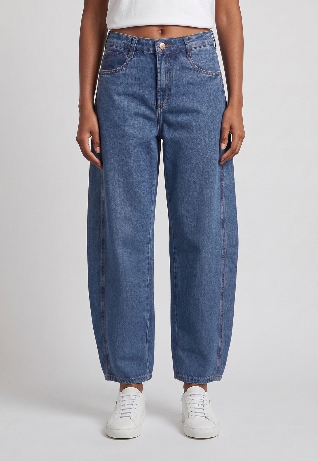 Calça Jeans Sawary Barrel Azul