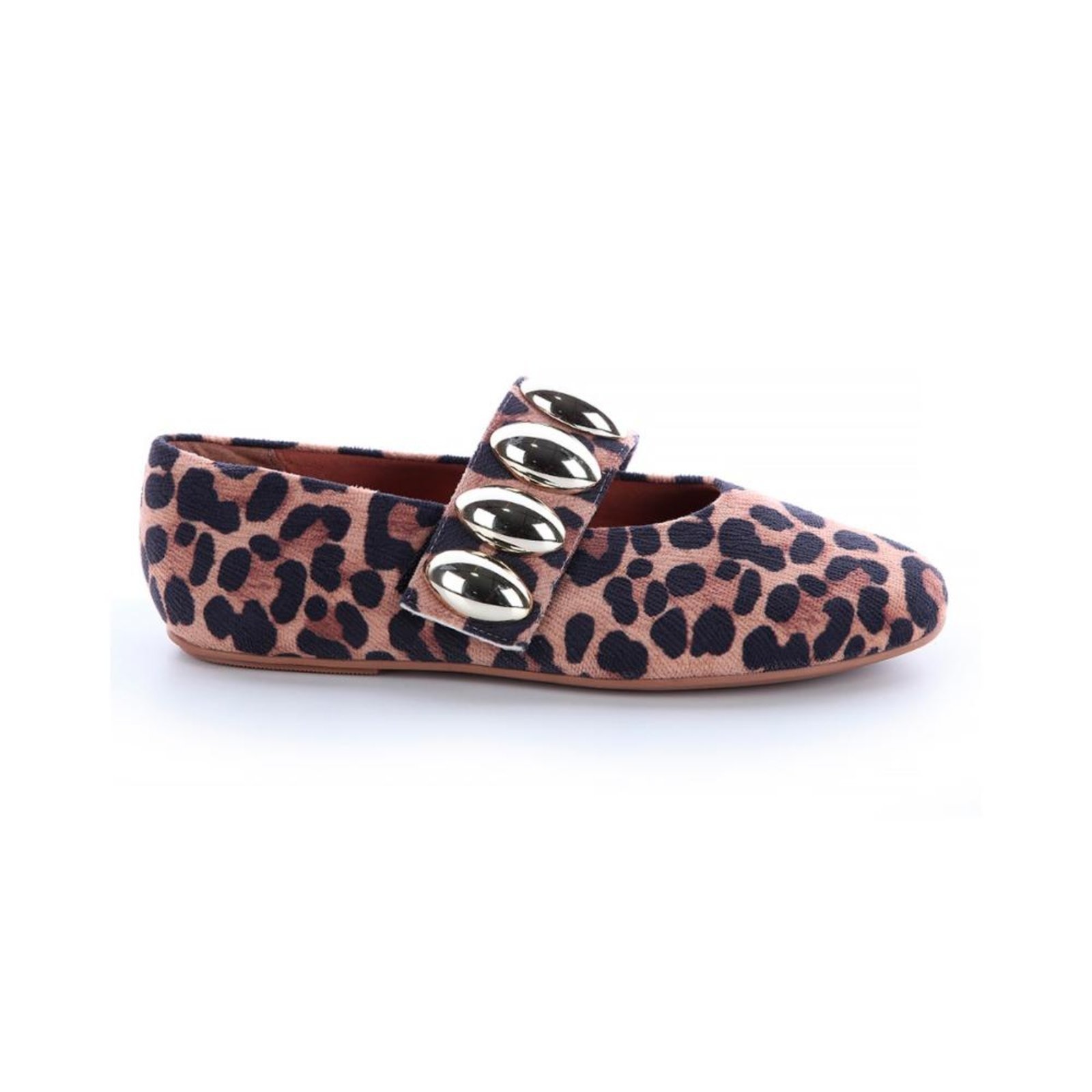 Sapatilha Damannu Shoes Ivy Tira Metais Animal Print Onça