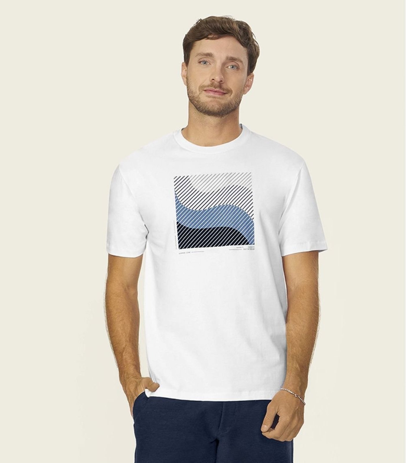 Camiseta Masculina Cotton Leve UV Diametro Branco