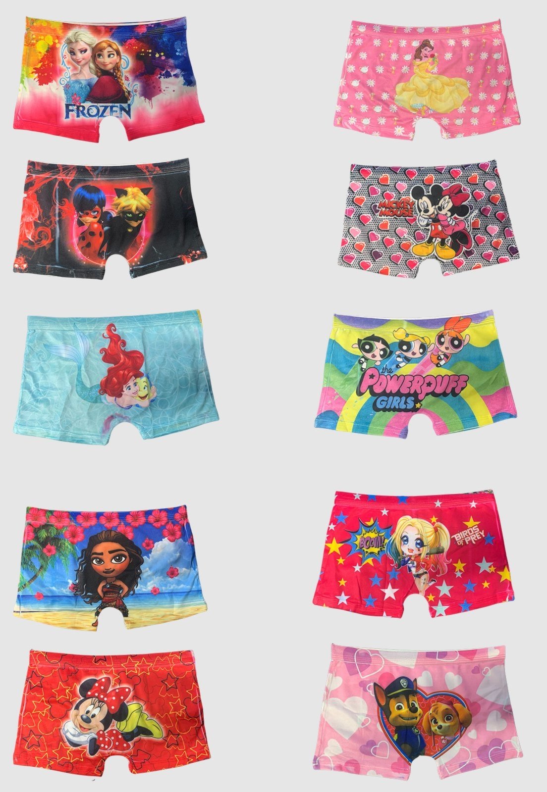 Kit 10 Calcinha Boxer Fristyle Personagens