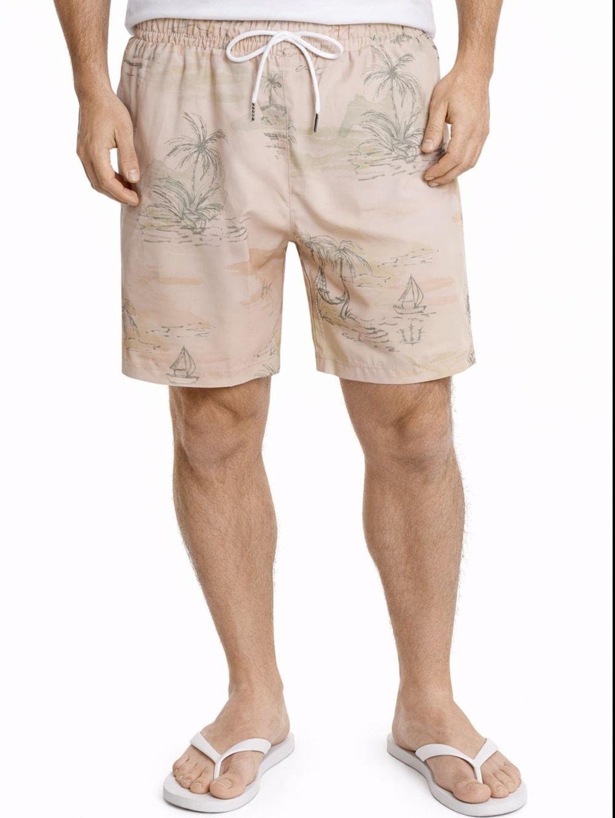 Calção Full Print Aquarela Masculino MARROM