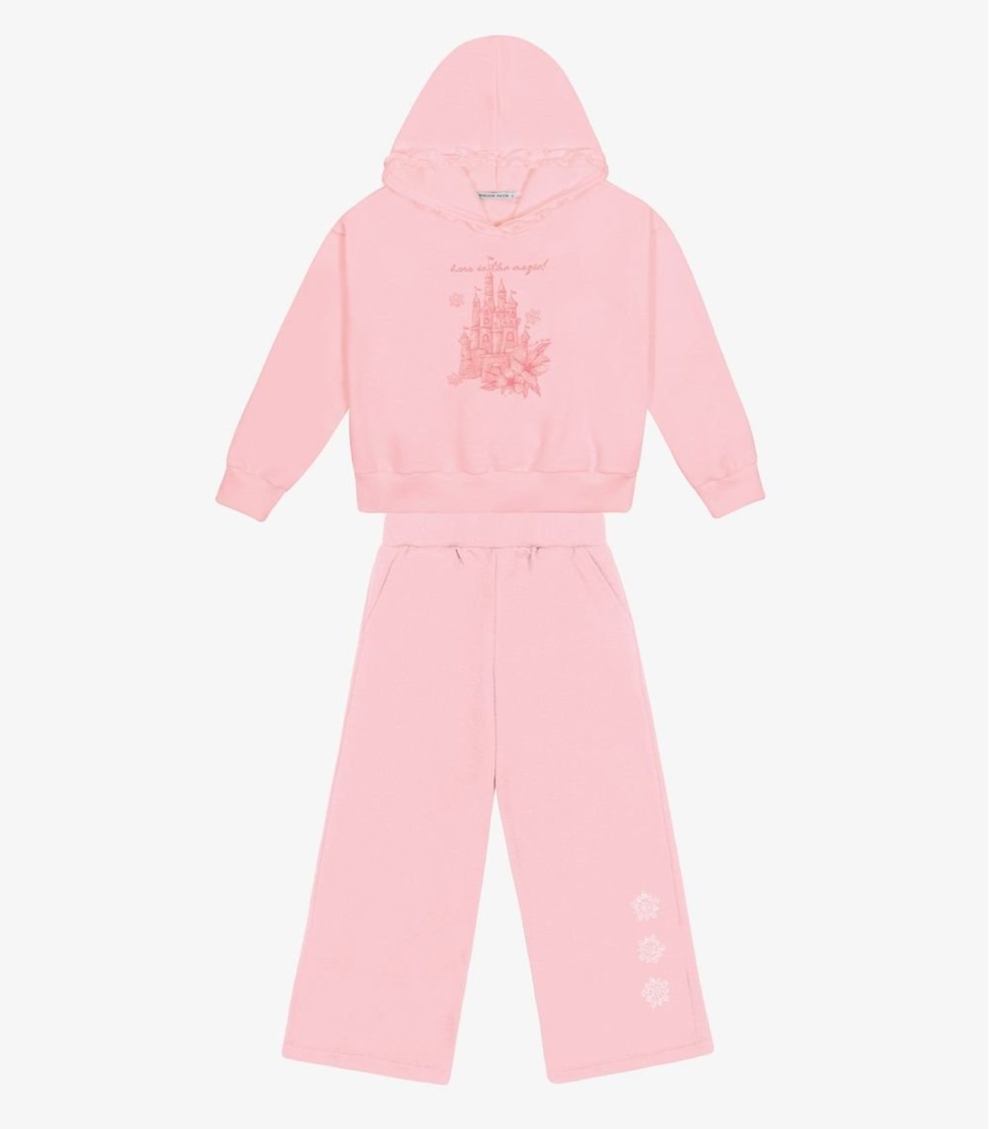 Infantil - Conjunto Blusão com Capuz e Calça Trick Nick Rosa