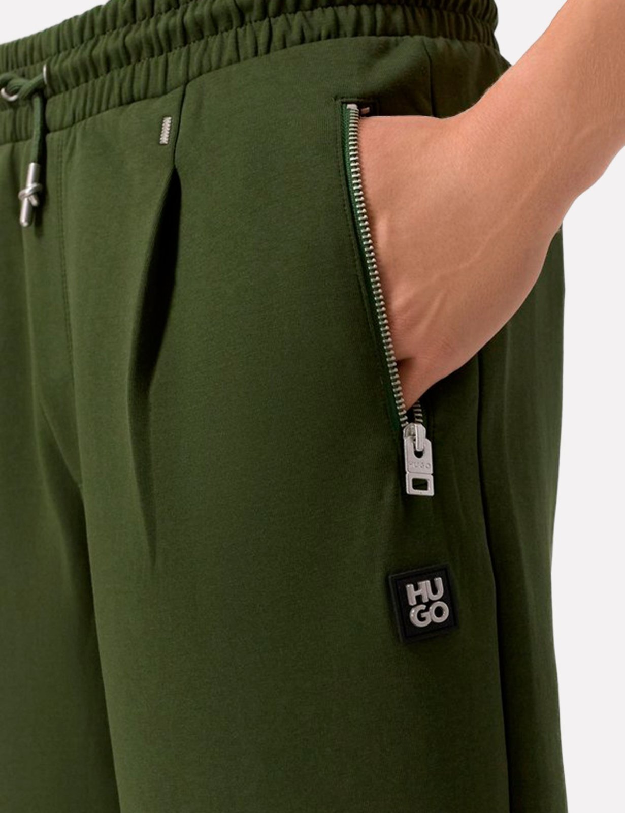 Vista 3 Calça Hugo Boss Masculina Moletom Regular Dargenpan Escuro verde Hugo Boss verde