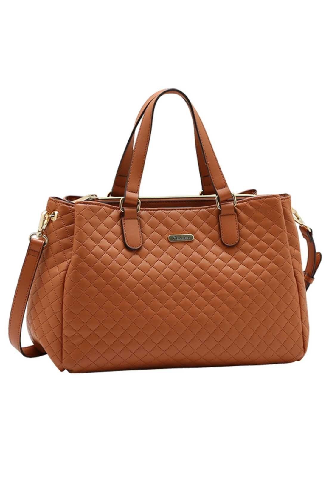 Bolsa Feminina Chenson Mão Matelasse Pontilhado 3485919 Marrom