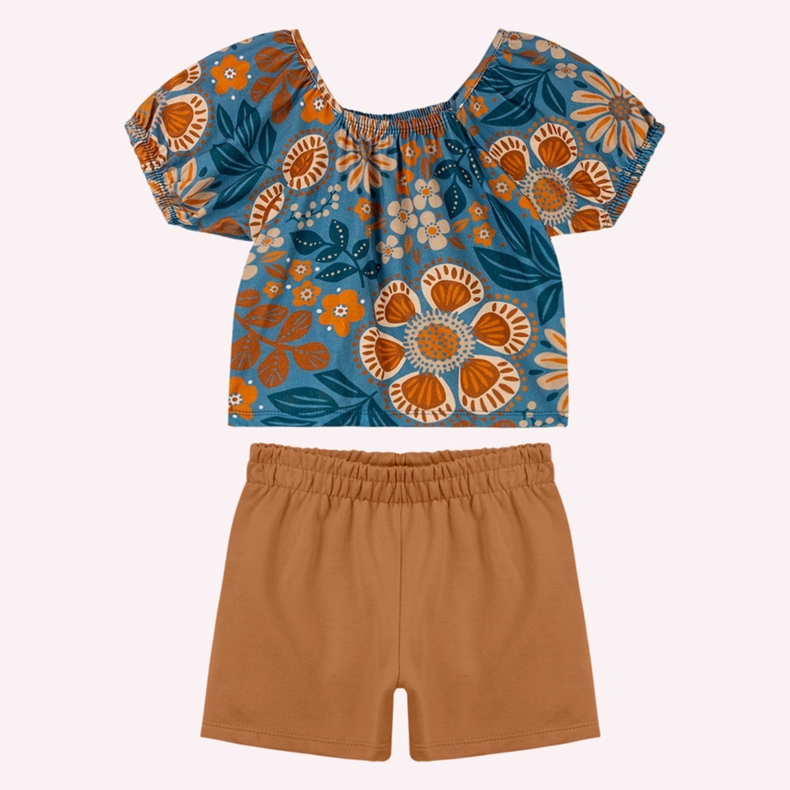 Infantil - Conjunto Menina Flores Nanai
