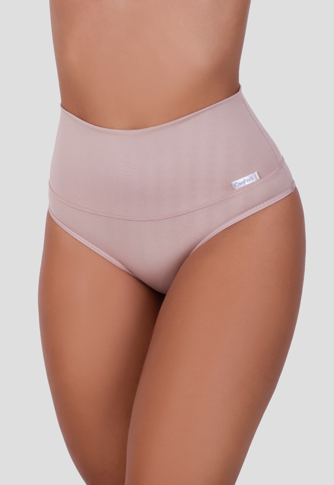Calcinha Cinta MdMix Modeladora Cós Alto Bege