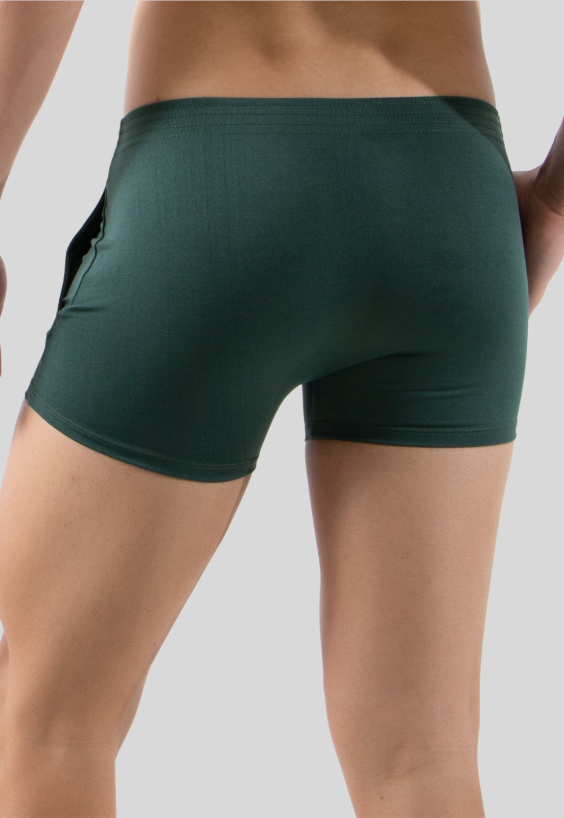 Vista 3 Samba Canção Linha Noite Pijama Masculino Cueca verde Linha Noite verde