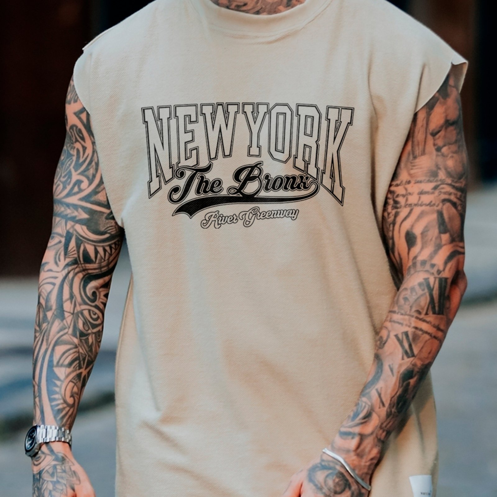 Camiseta Regata Machão New York Bronx Streetwear Urban Style Off White